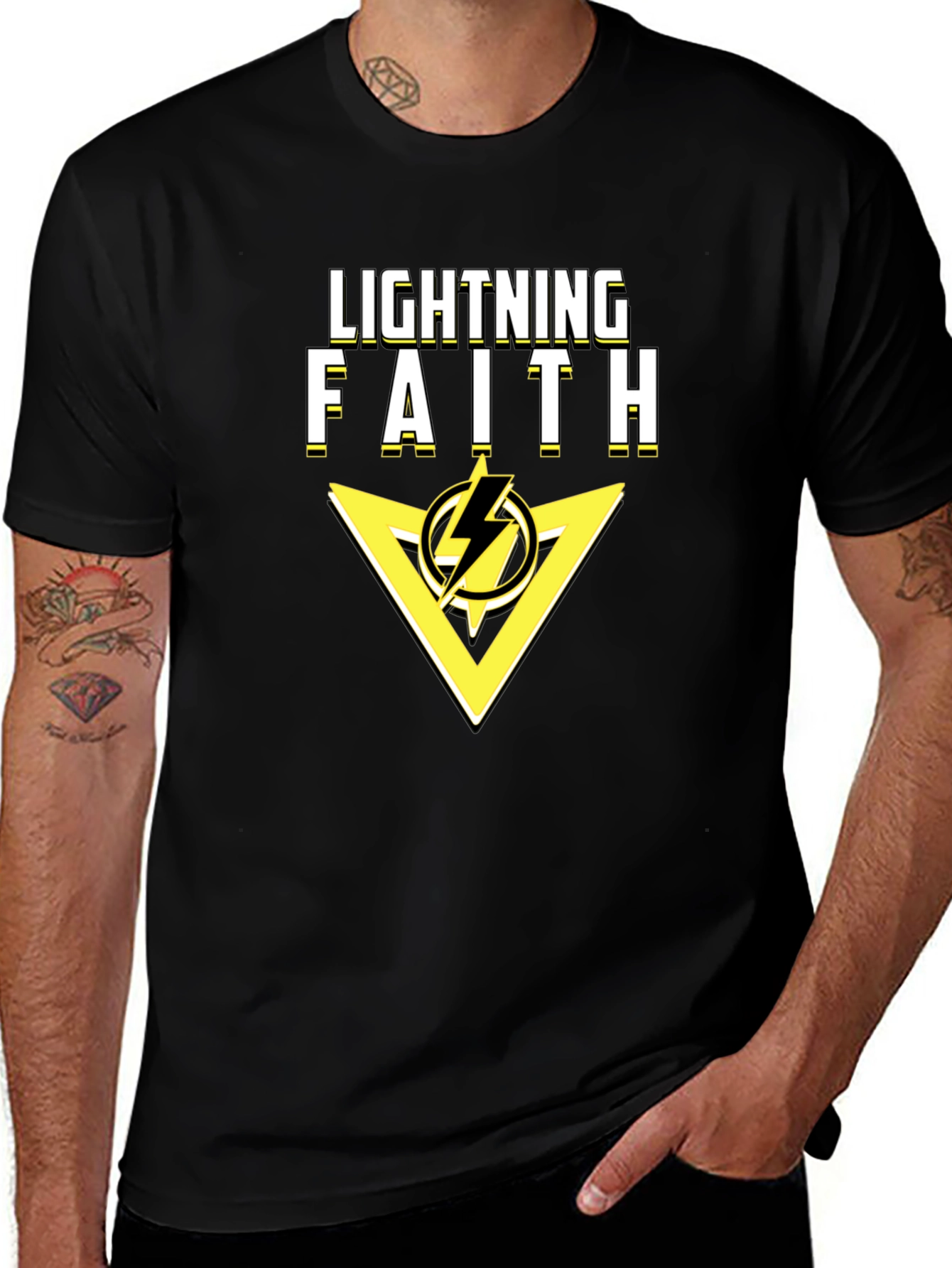 Lightning Faith Black T-Shirt