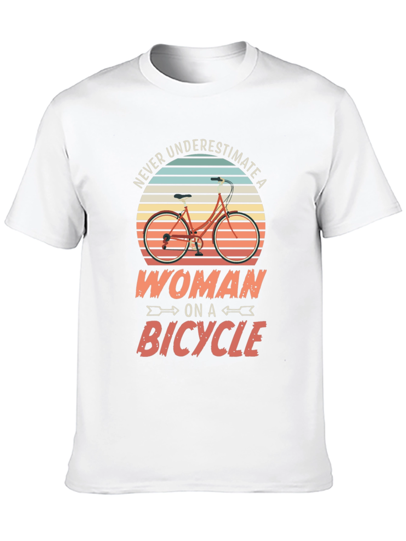 Never Underestimate a Woman on a Bicycle Tee