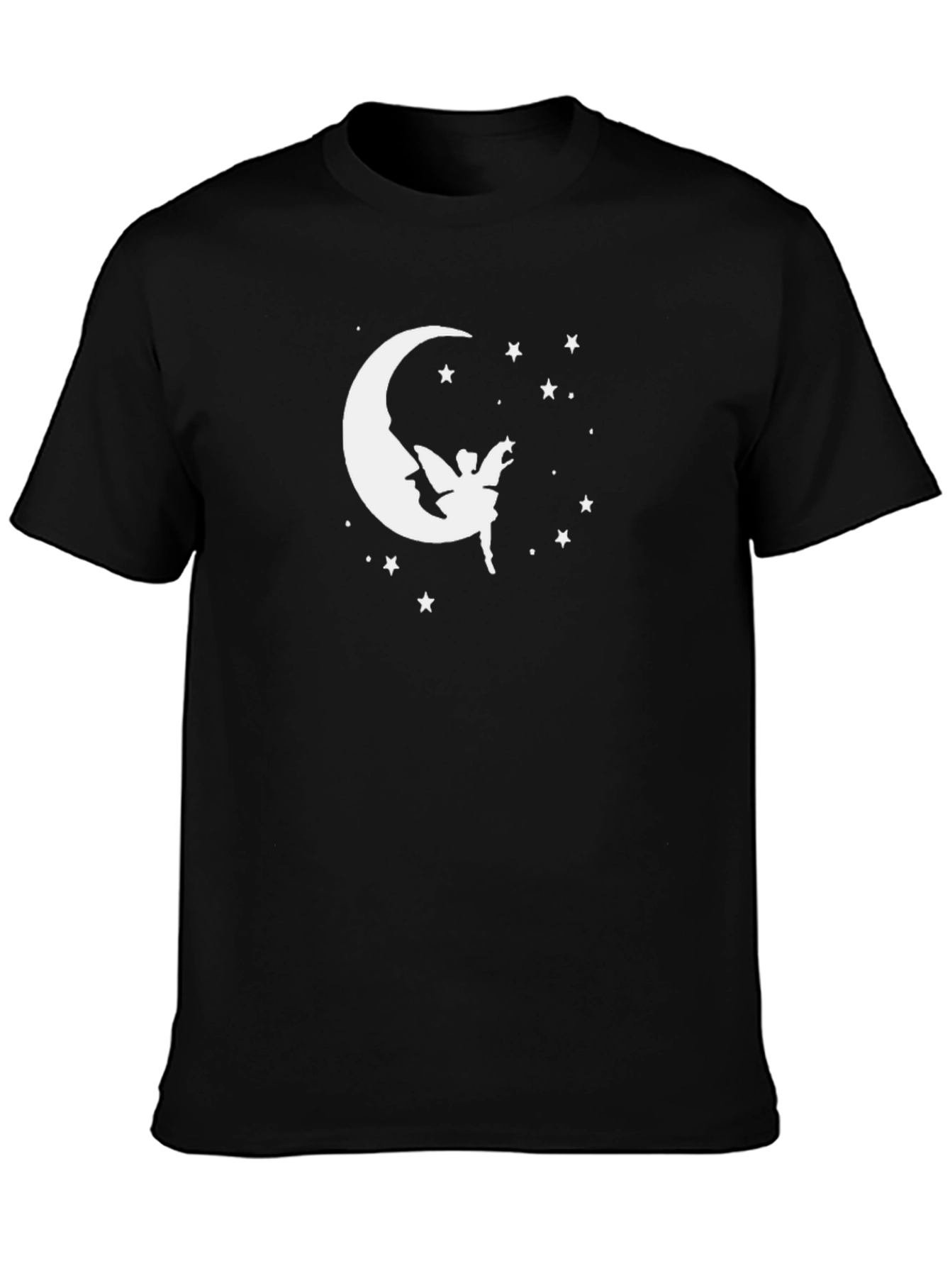 Fairy Moon Star Graphic Tee - Black
