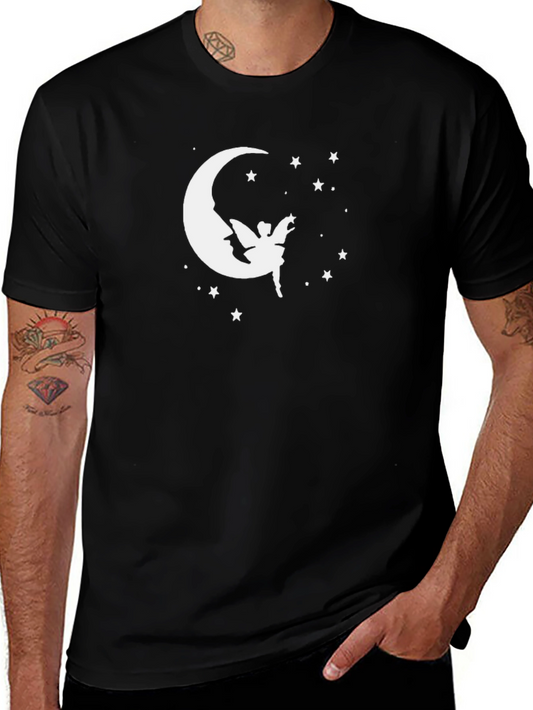 Fairy Moon Star Graphic Tee - Black