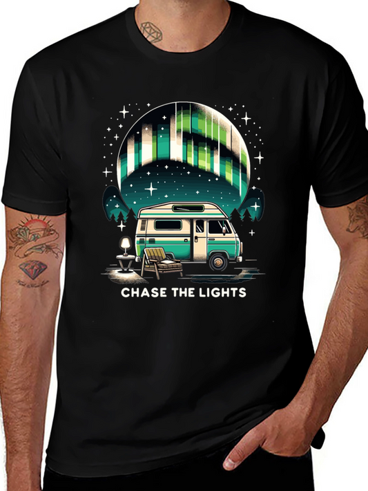 Chase the Lights Tee - Van Life Aurora Design
