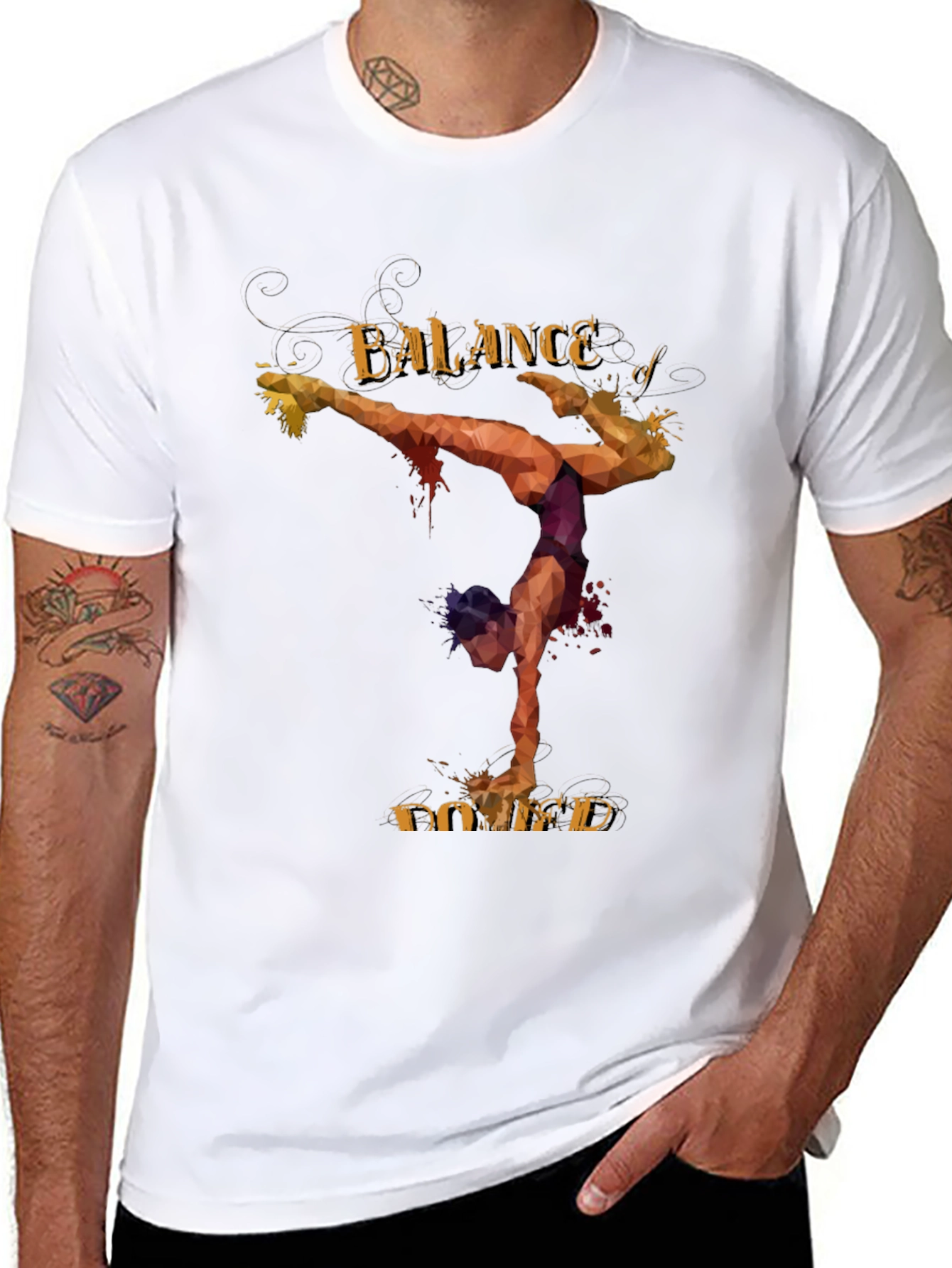 Balance Defined Graphic Tee - Black Casual Comfort