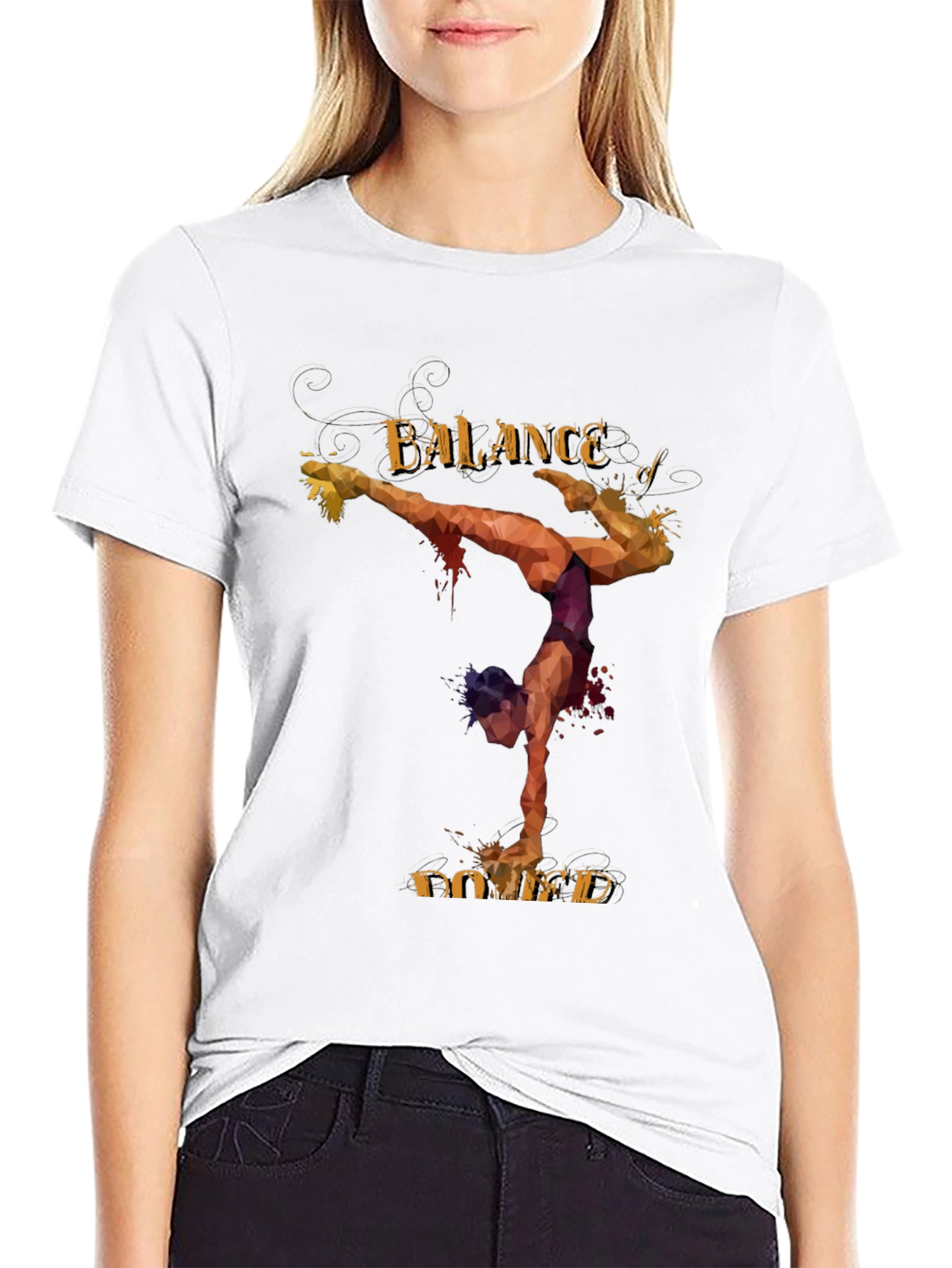 Balance Defined Graphic Tee - Black Casual Comfort