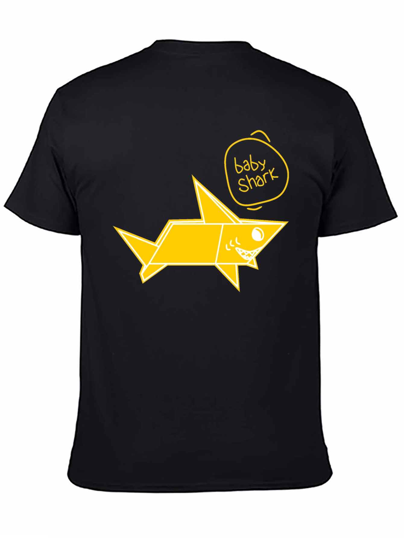 Baby Shark Origami Graphic Tee - Black