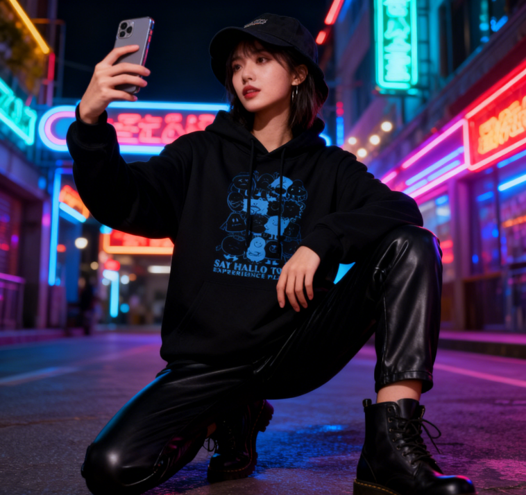 Cute Character Stack 'Express Yourself' Hoodie