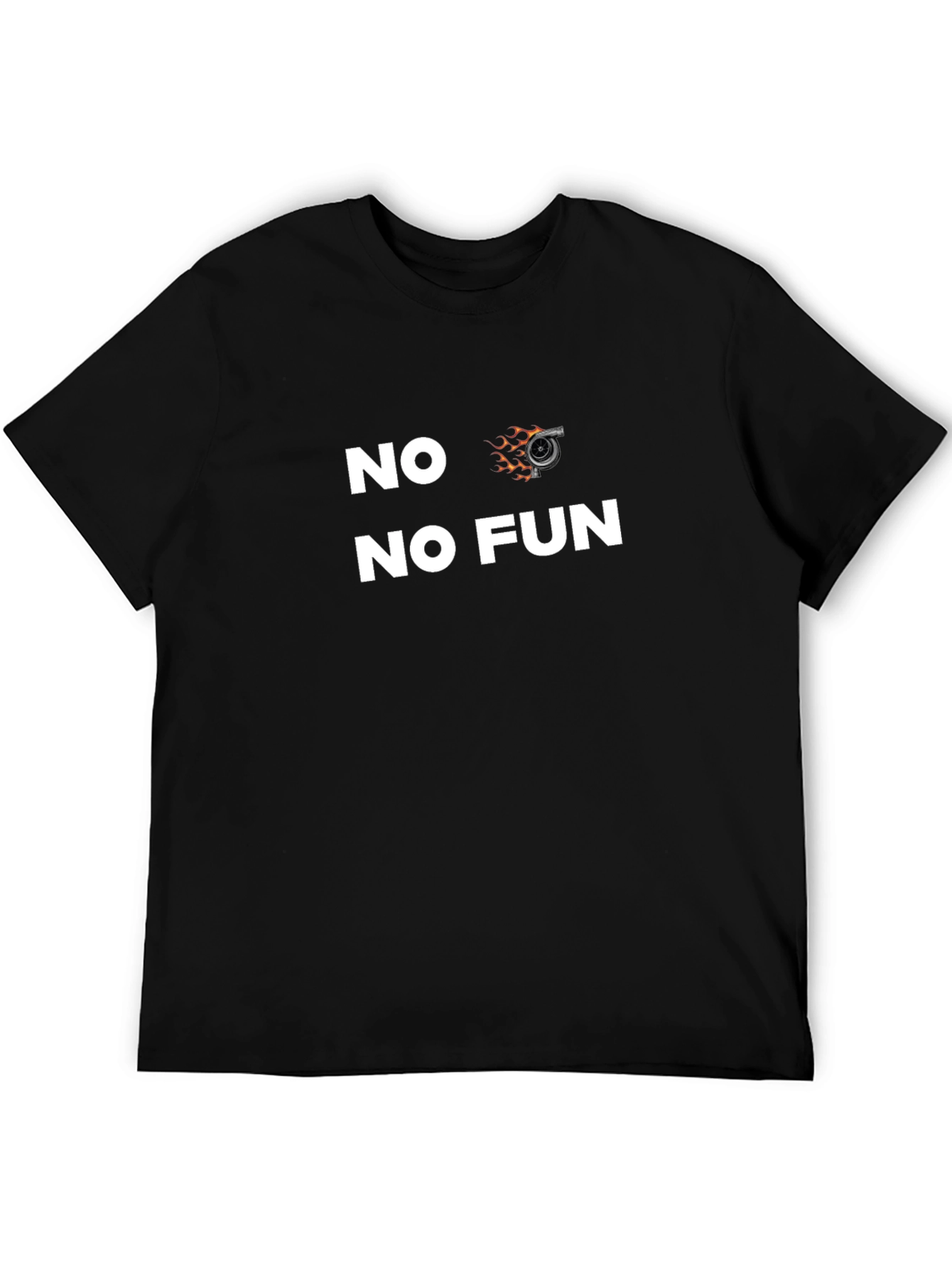 No Turbo No Fun T-Shirt Black