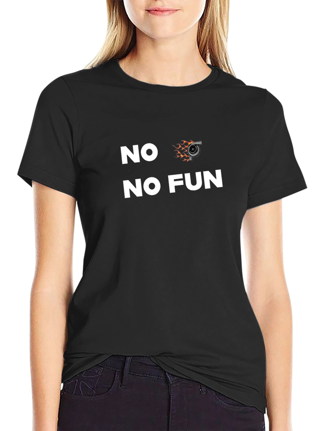 No Turbo No Fun T-Shirt Black