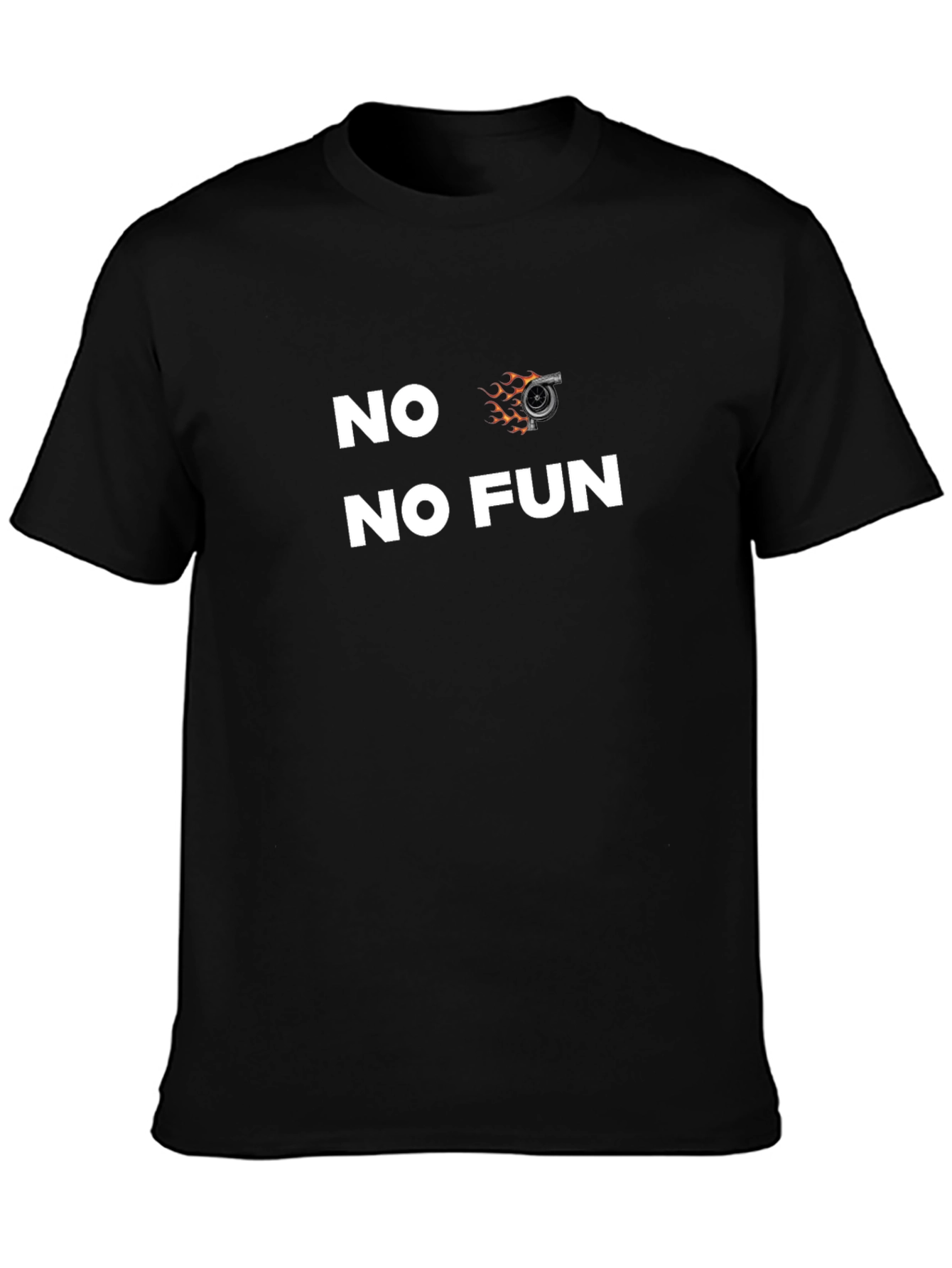 No Turbo No Fun T-Shirt Black