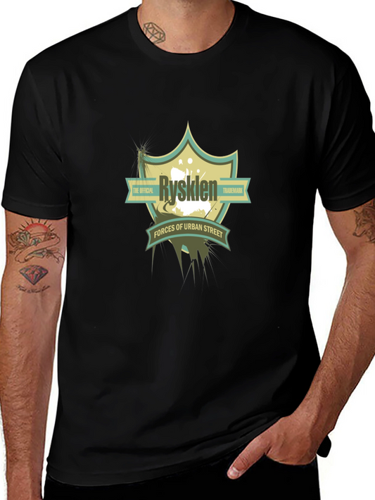 Rysklen Urban Street Graphic Black T-Shirt