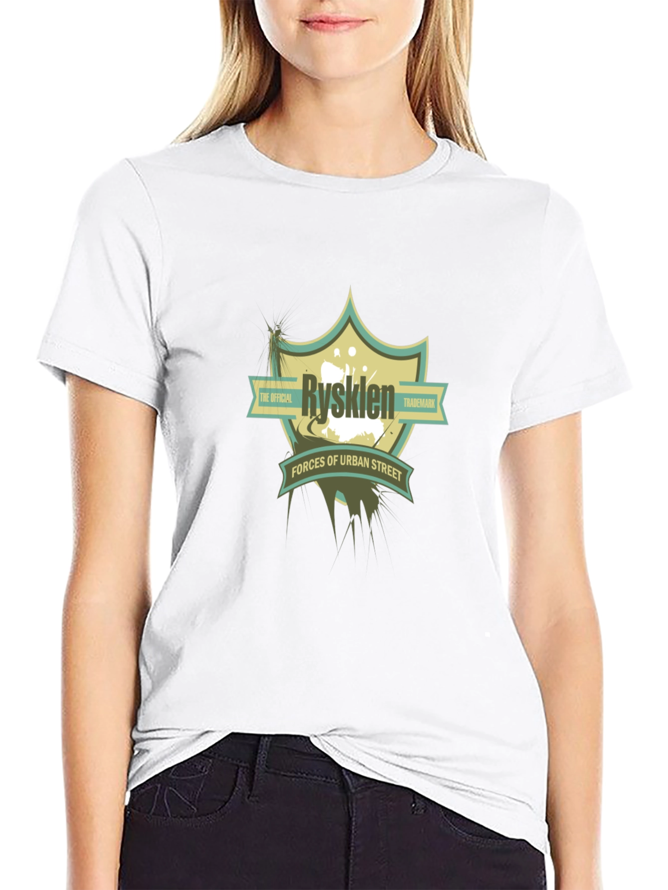 Rysklen Urban Street Graphic Black T-Shirt