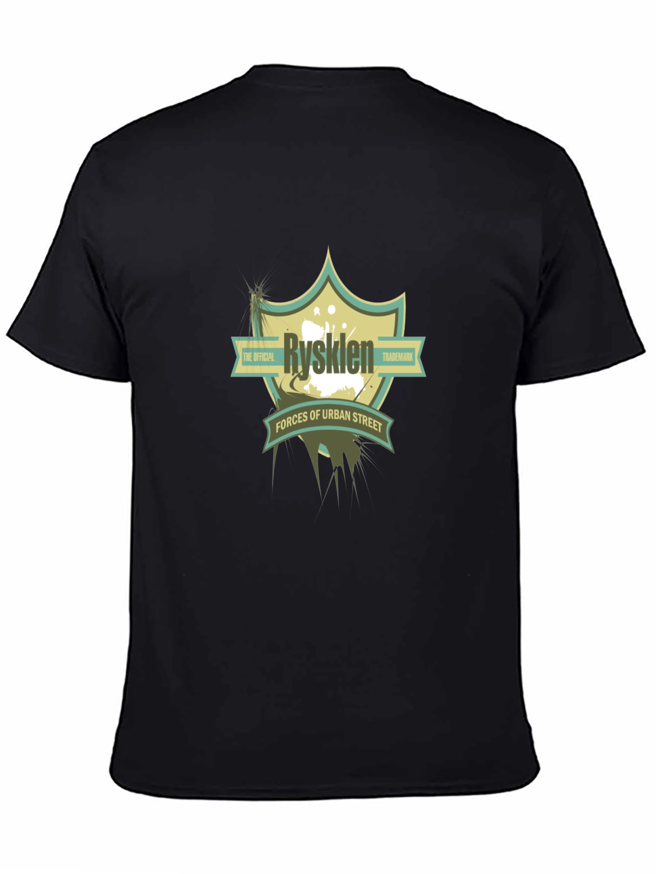 Rysklen Urban Street Graphic Black T-Shirt
