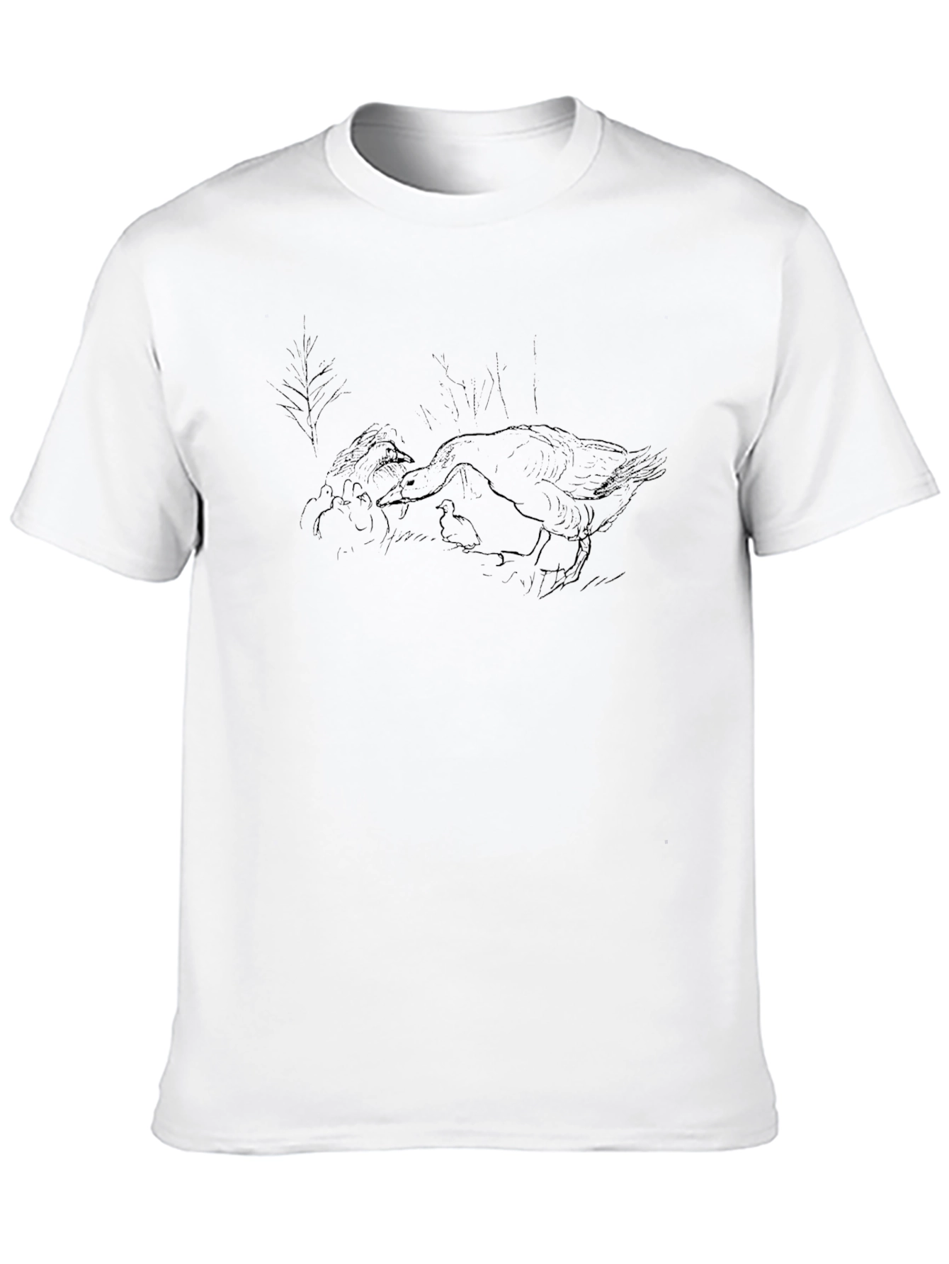 Mens Black Goose Graphic T-Shirt