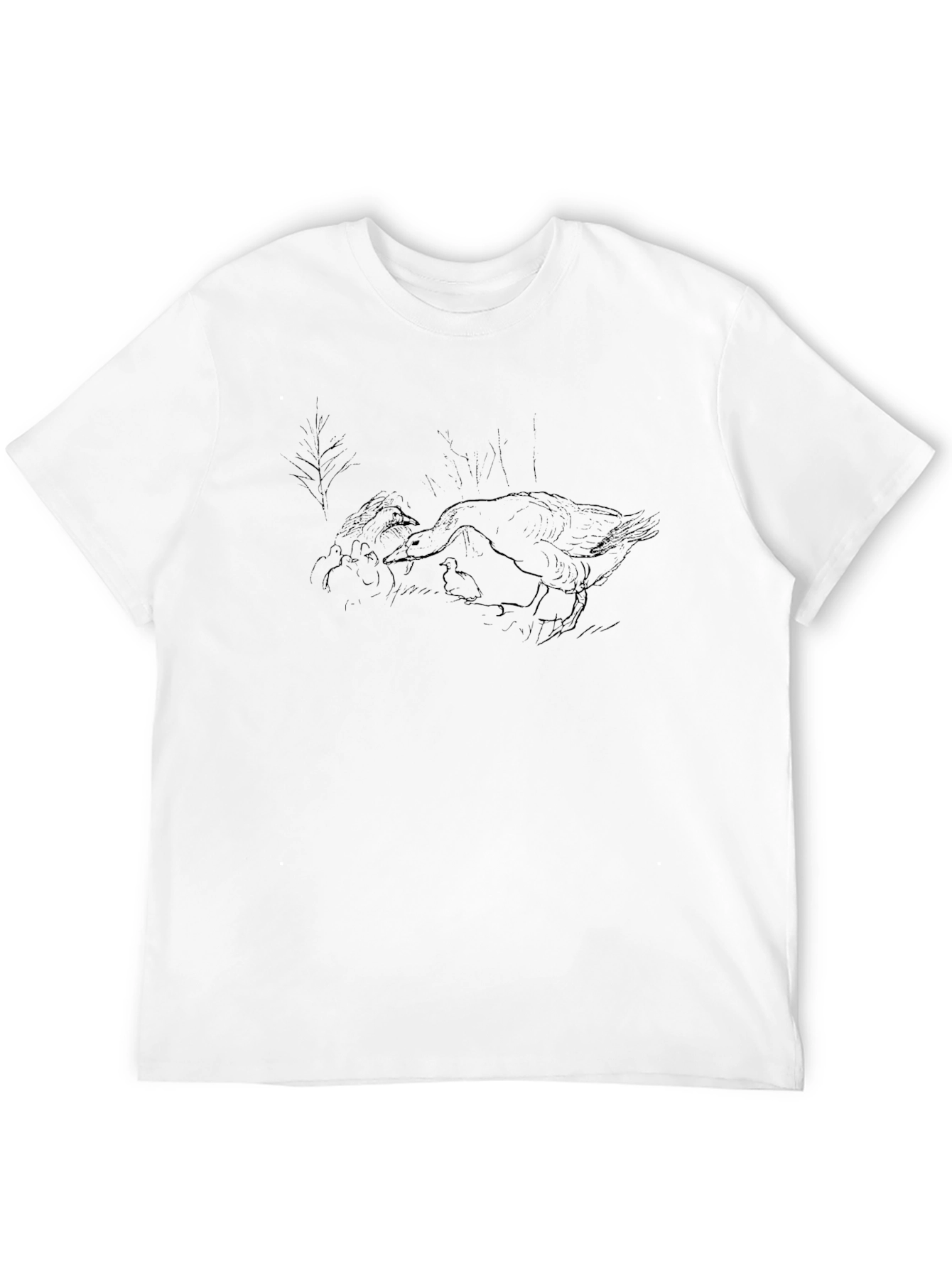 Mens Black Goose Graphic T-Shirt