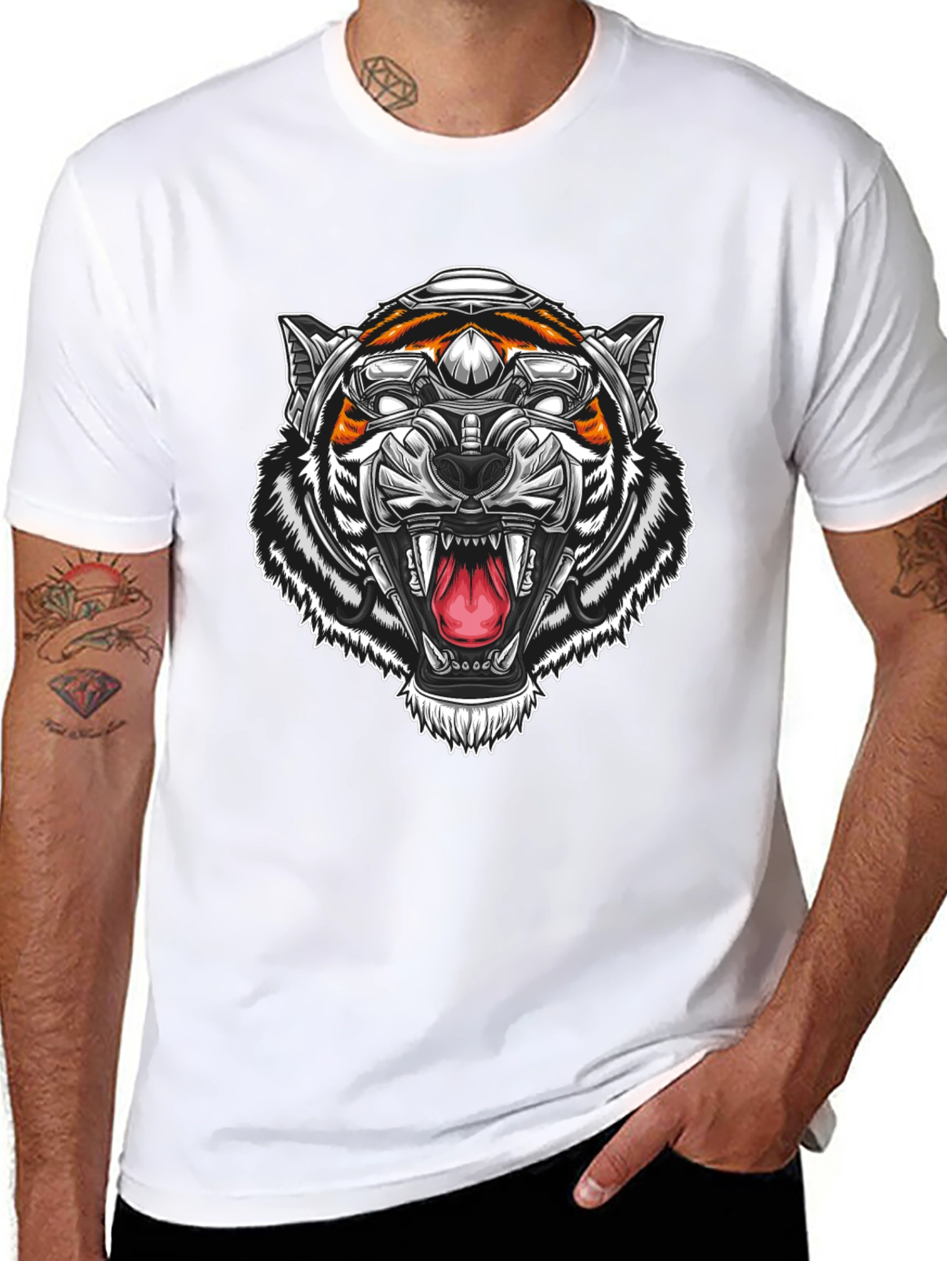 Cyber Tiger Graphic T-Shirt