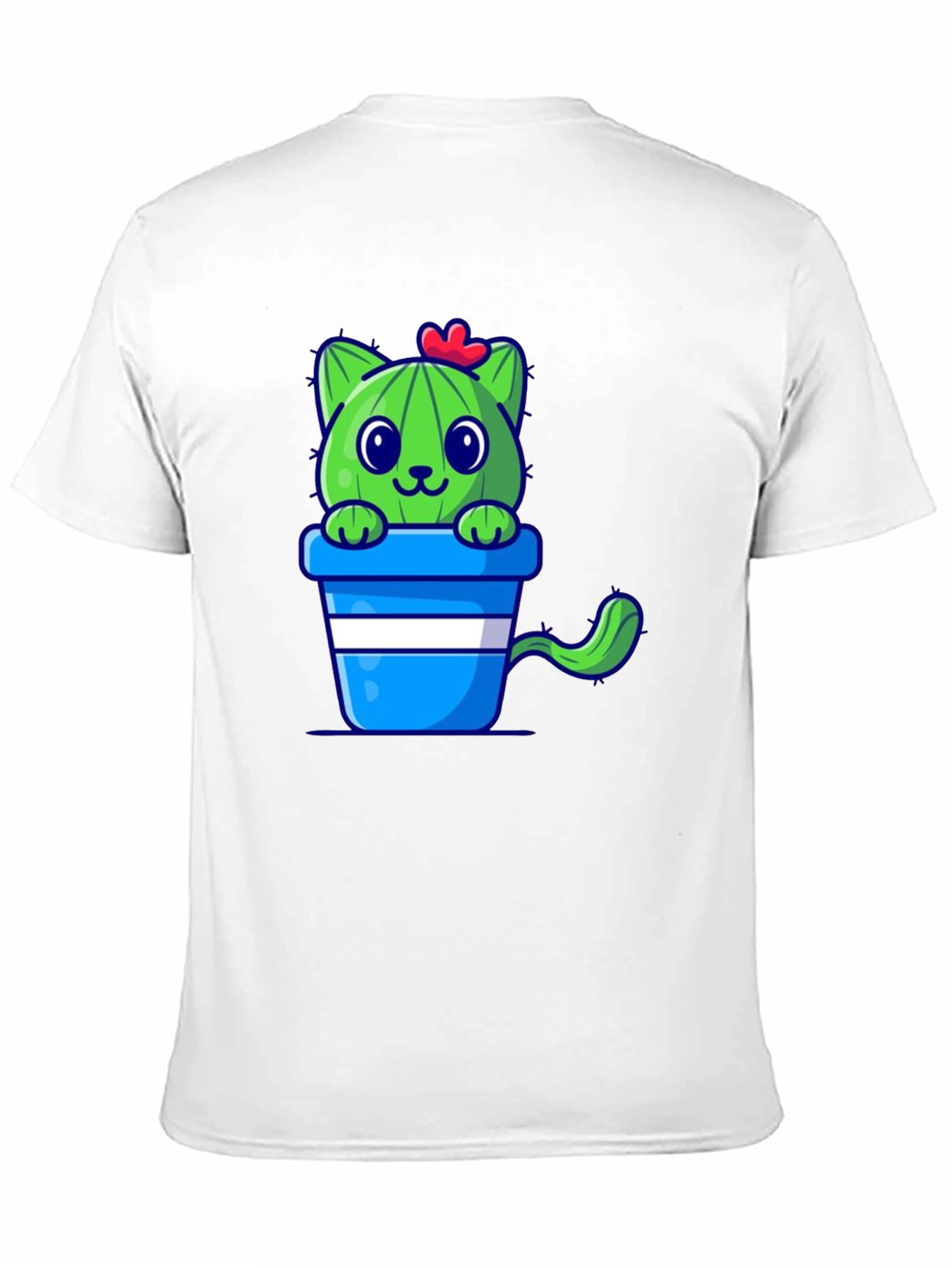 Cactus Cat T-Shirt - Cute Cartoon Design
