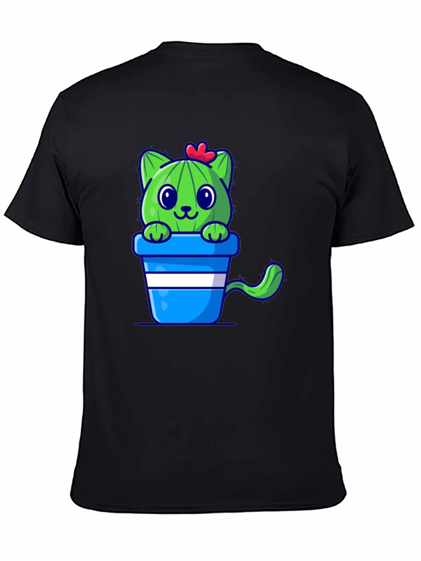 Cactus Cat T-Shirt - Cute Cartoon Design