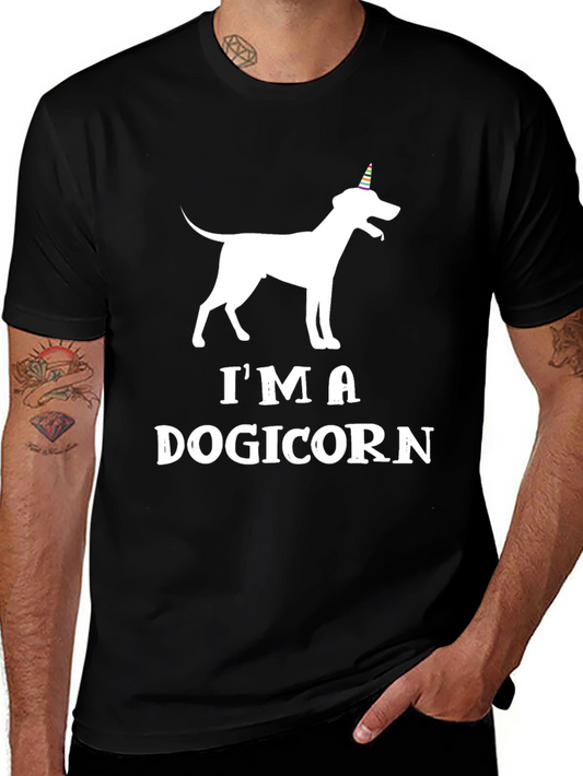 Dogicorn Black T-Shirt: Im a Dogicorn!