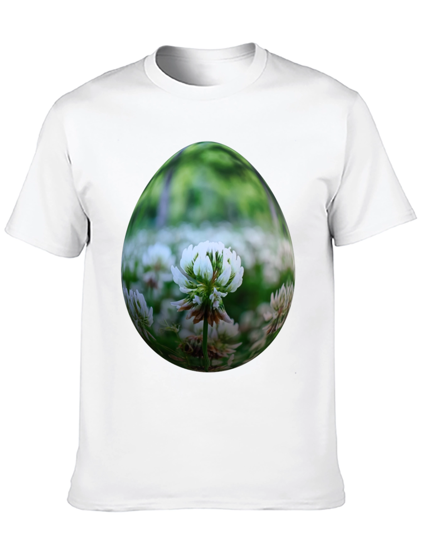 Clover Field Egg Graphic Black T-Shirt