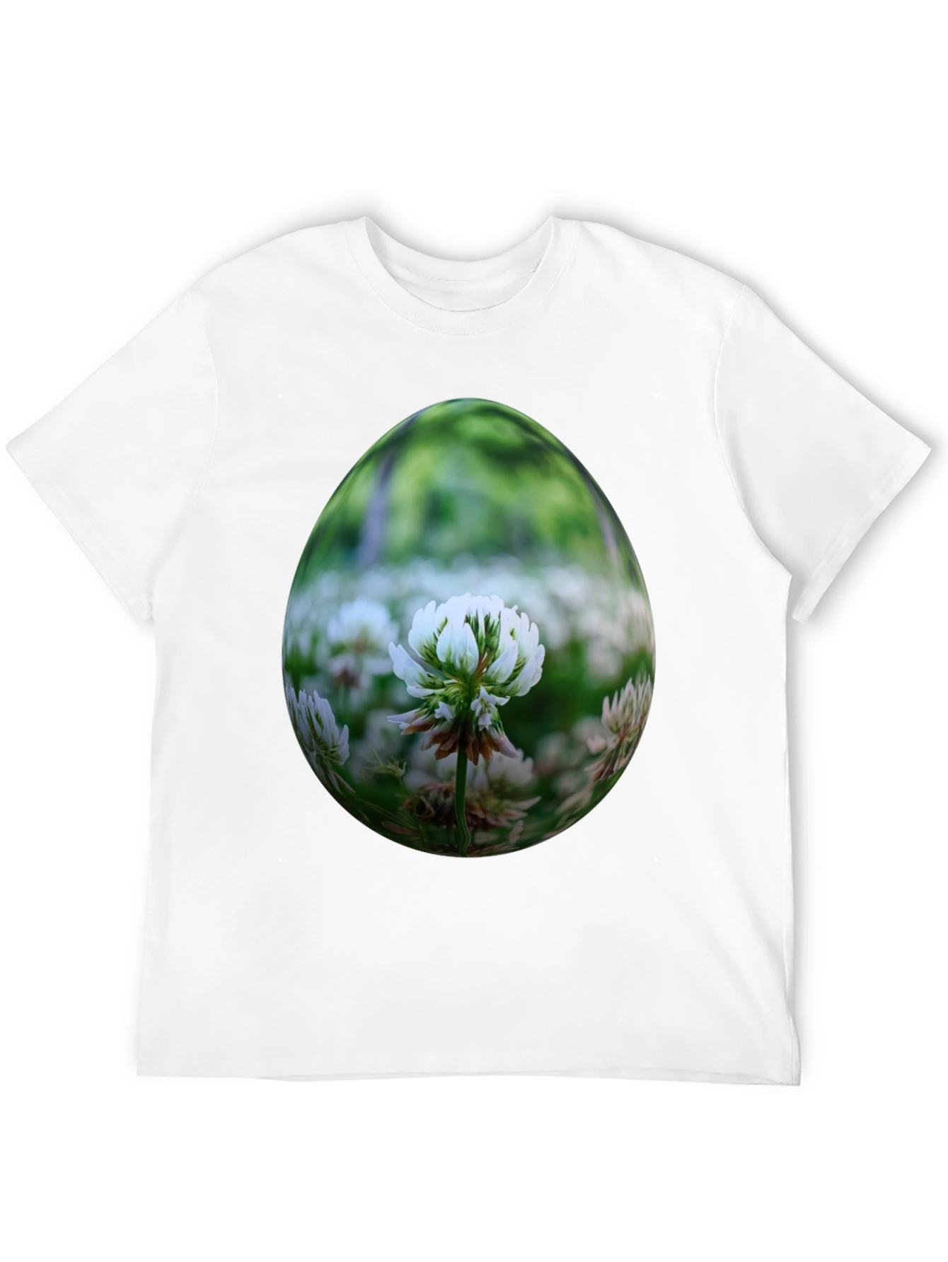 Clover Field Egg Graphic Black T-Shirt