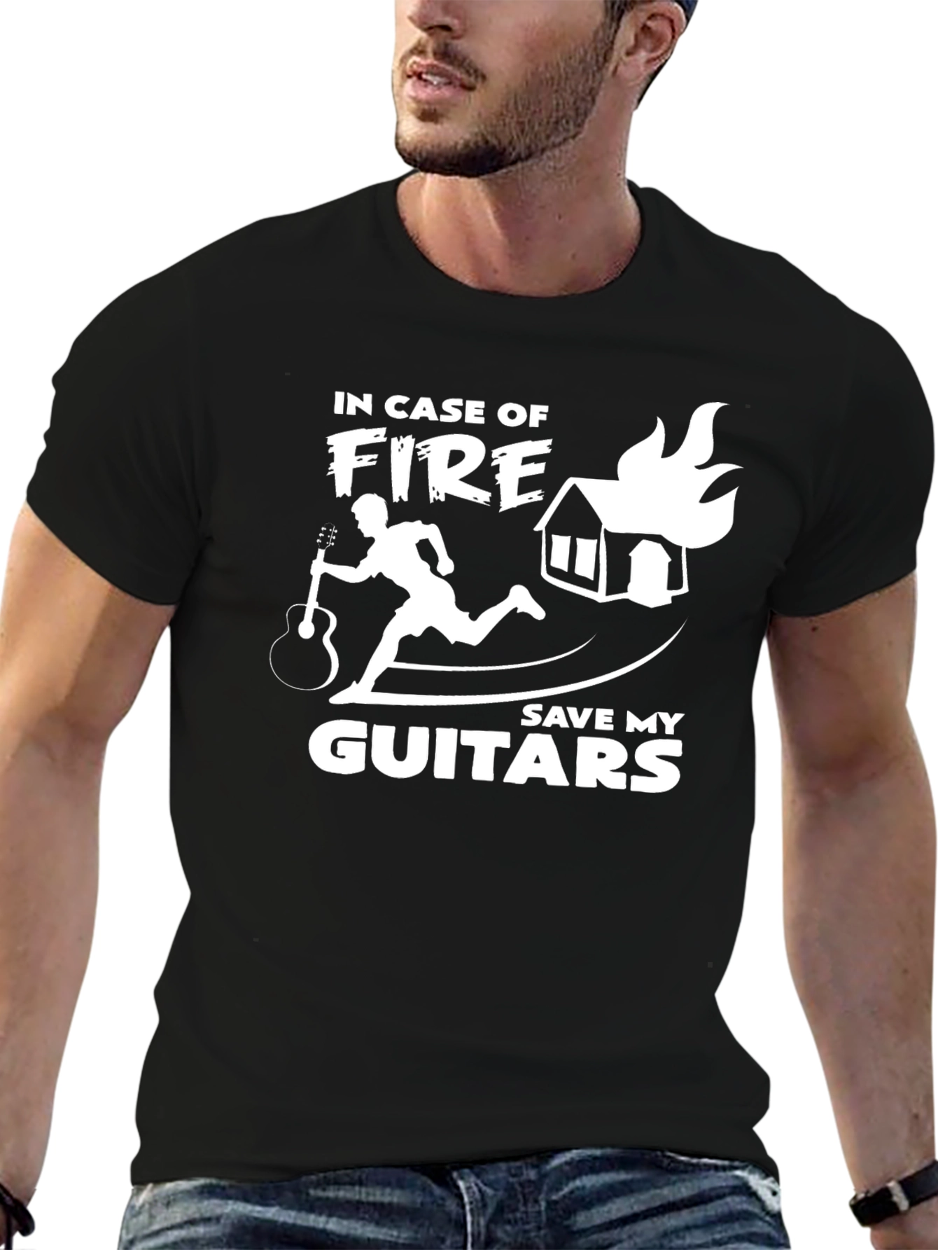 In Case of Fire Save My Guitars T-Shirt