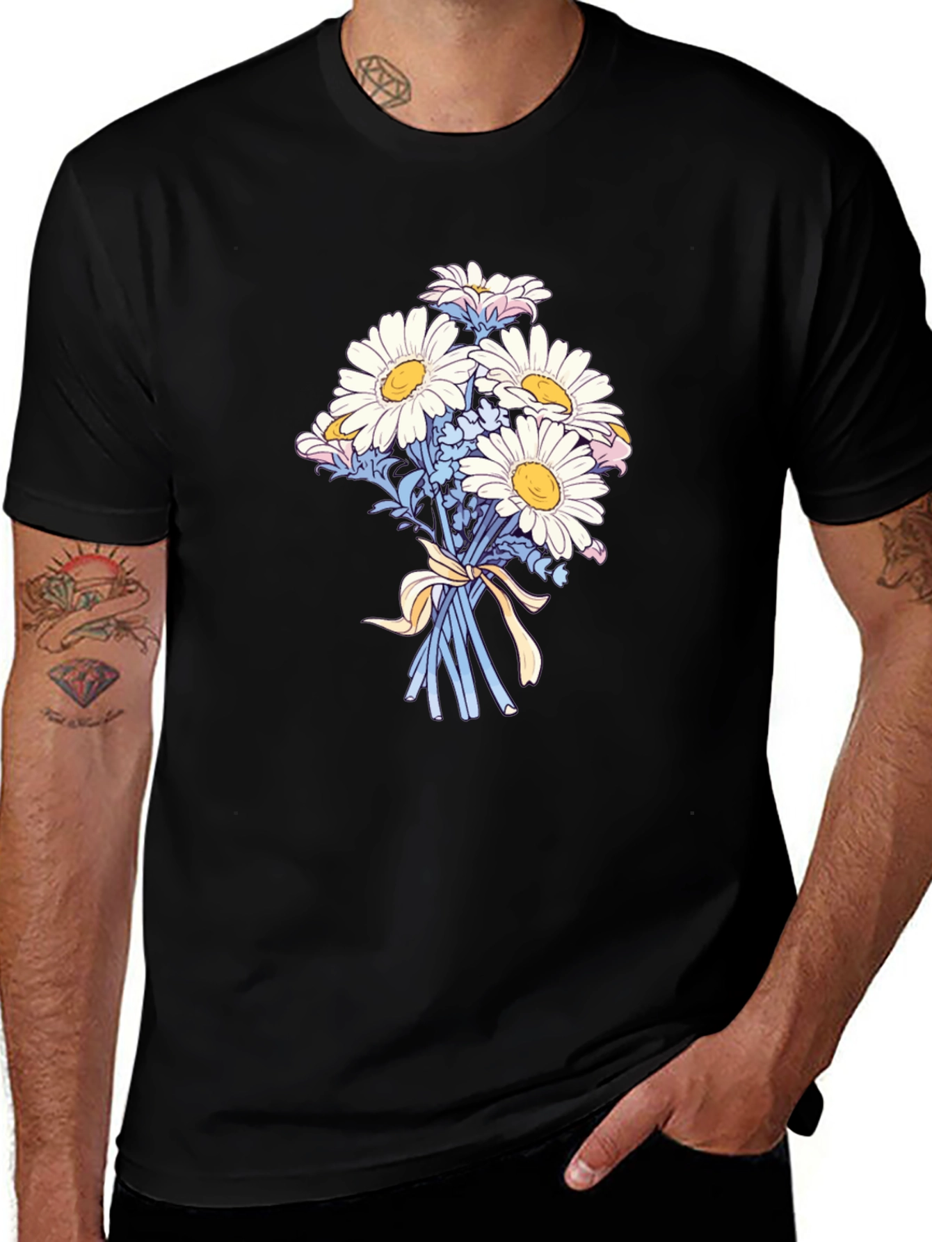 Floral Daisy Bouquet Graphic T-Shirt