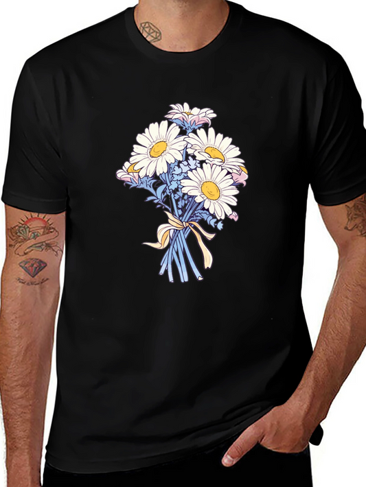 Floral Daisy Bouquet Graphic T-Shirt