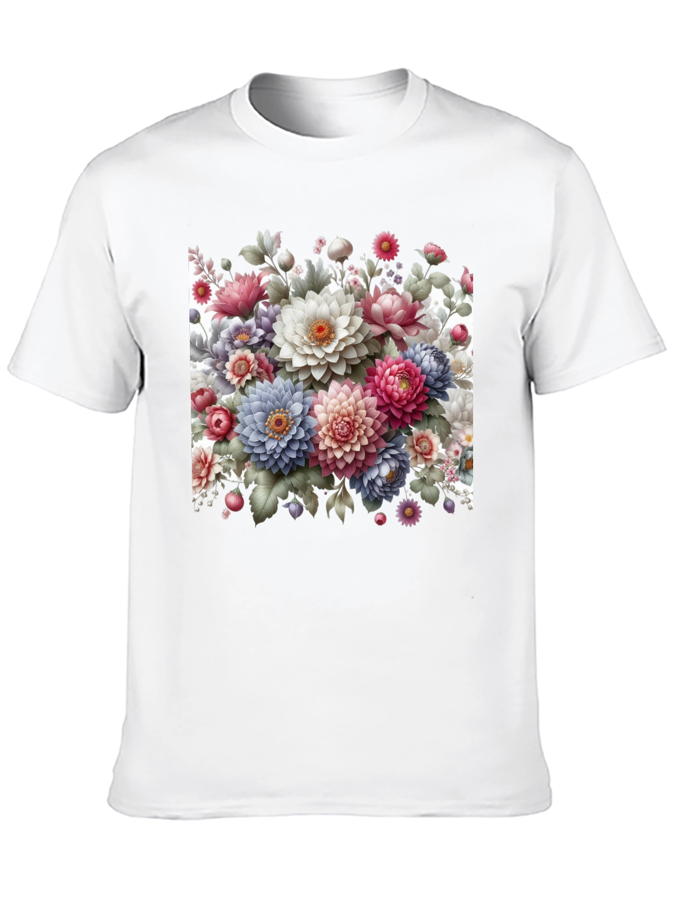 Floral Print Black T-Shirt