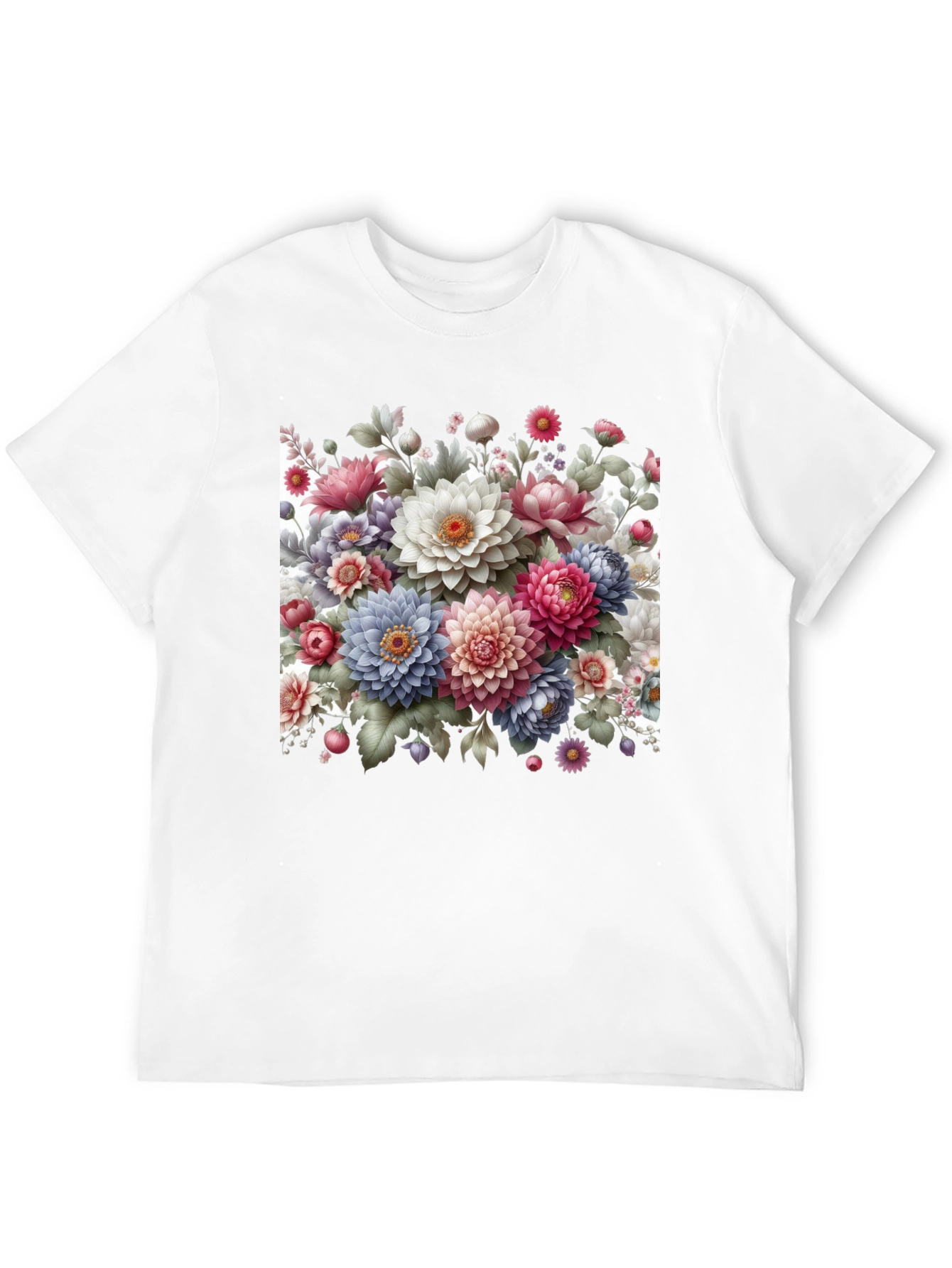 Floral Print Black T-Shirt