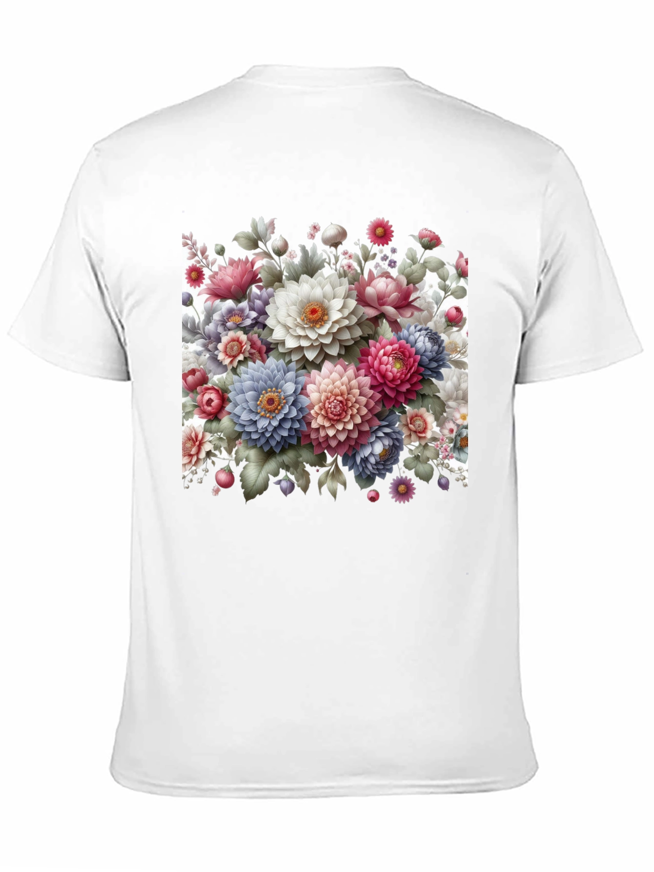 Floral Print Black T-Shirt