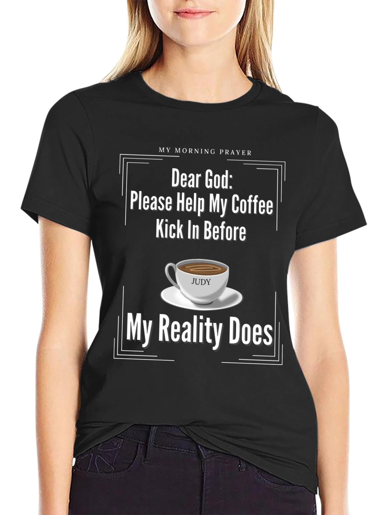 Funny Dear God Coffee T-Shirt