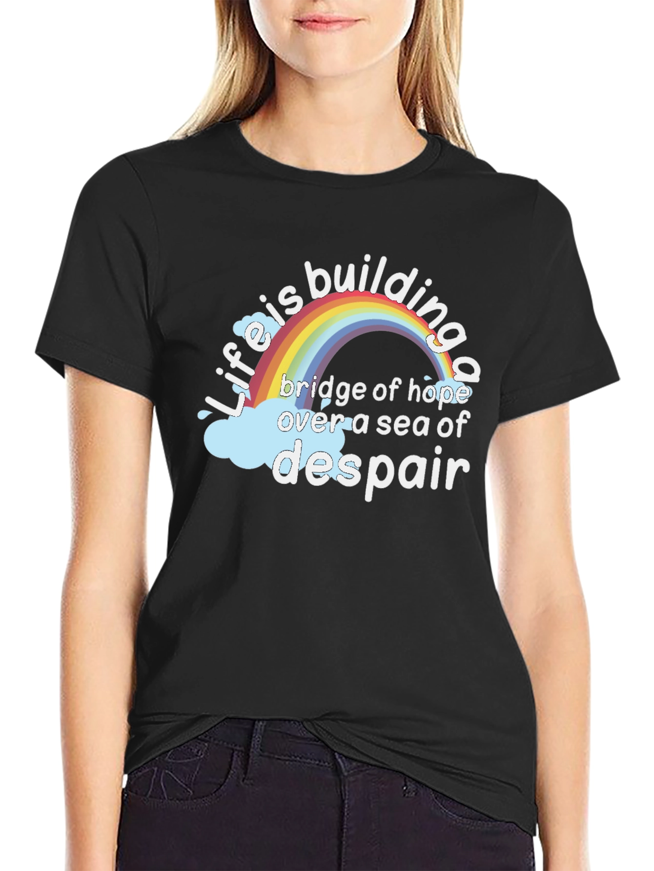 Rainbow Bridge of Hope Graphic T-Shirt