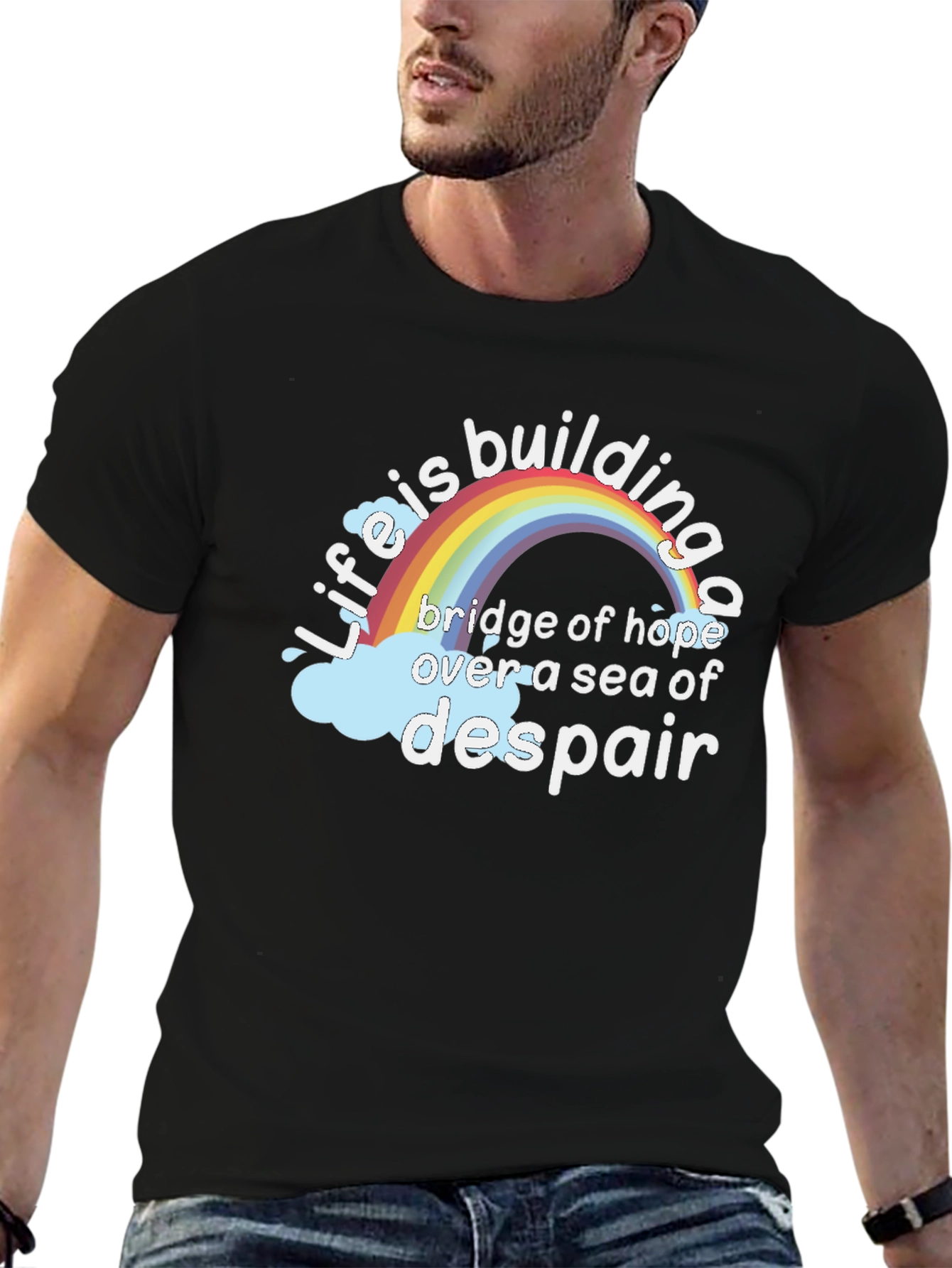 Rainbow Bridge of Hope Graphic T-Shirt