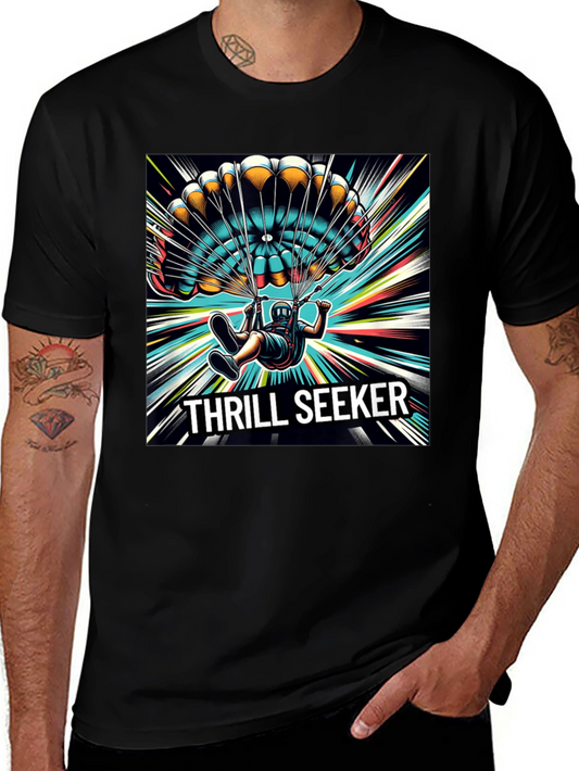 Thrill Seeker Graphic T-Shirt - Skydiving Adventure