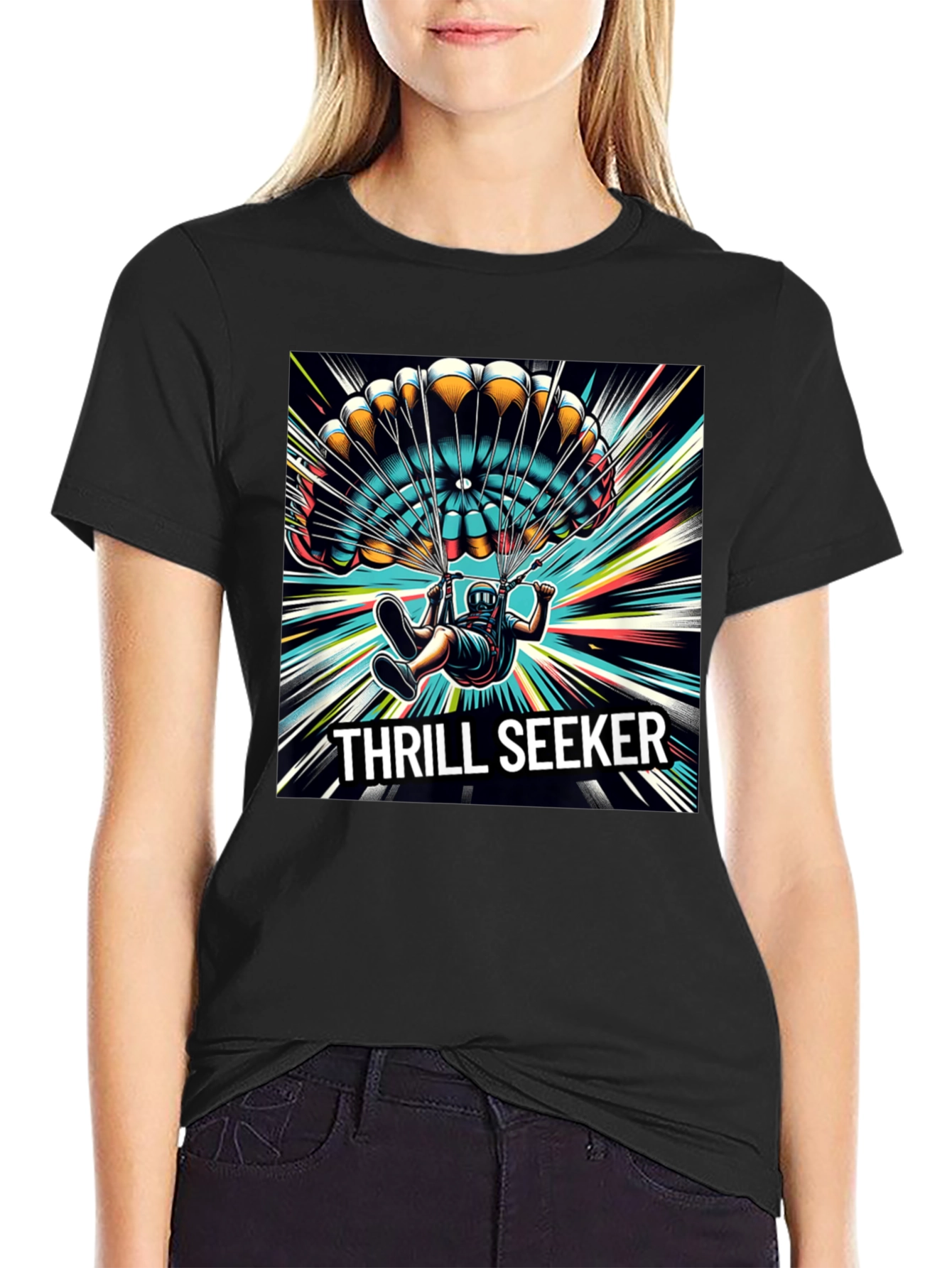 Thrill Seeker Graphic T-Shirt - Skydiving Adventure