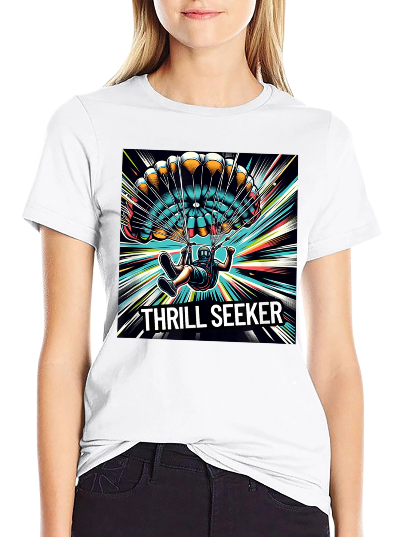 Thrill Seeker Graphic T-Shirt - Skydiving Adventure