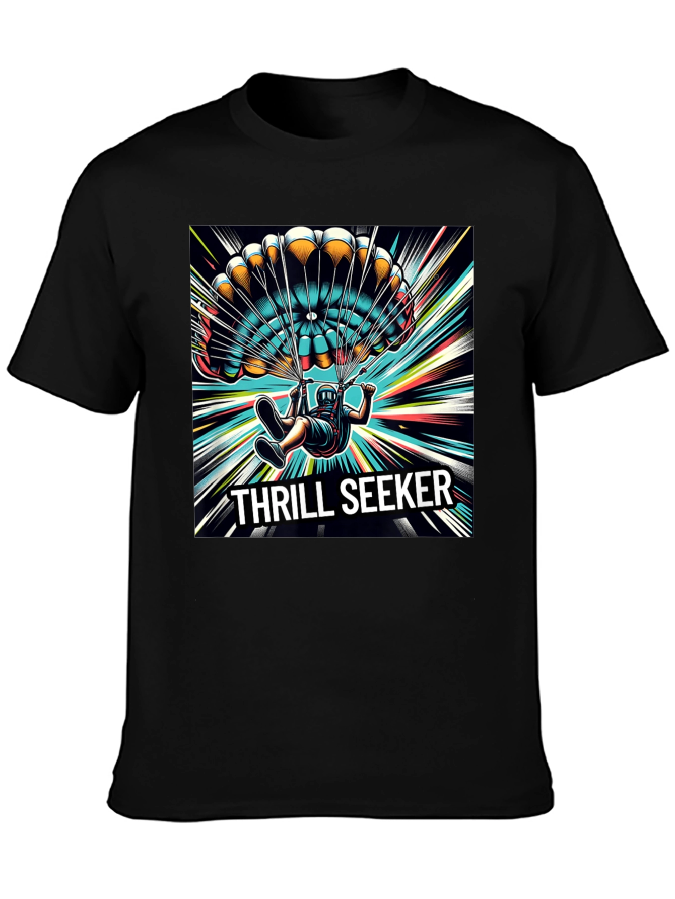 Thrill Seeker Graphic T-Shirt - Skydiving Adventure