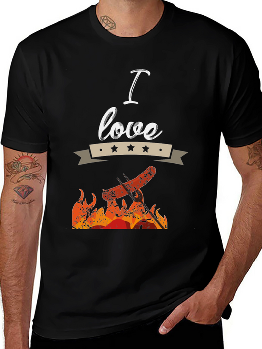 I Love BBQ T-Shirt - Novelty Grill Master Tee