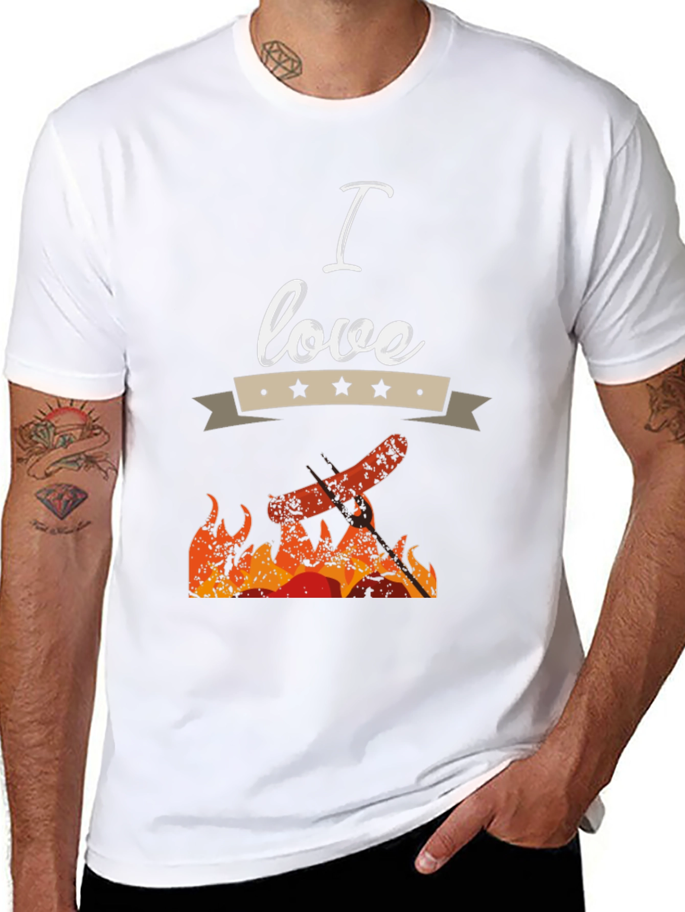 I Love BBQ T-Shirt - Novelty Grill Master Tee