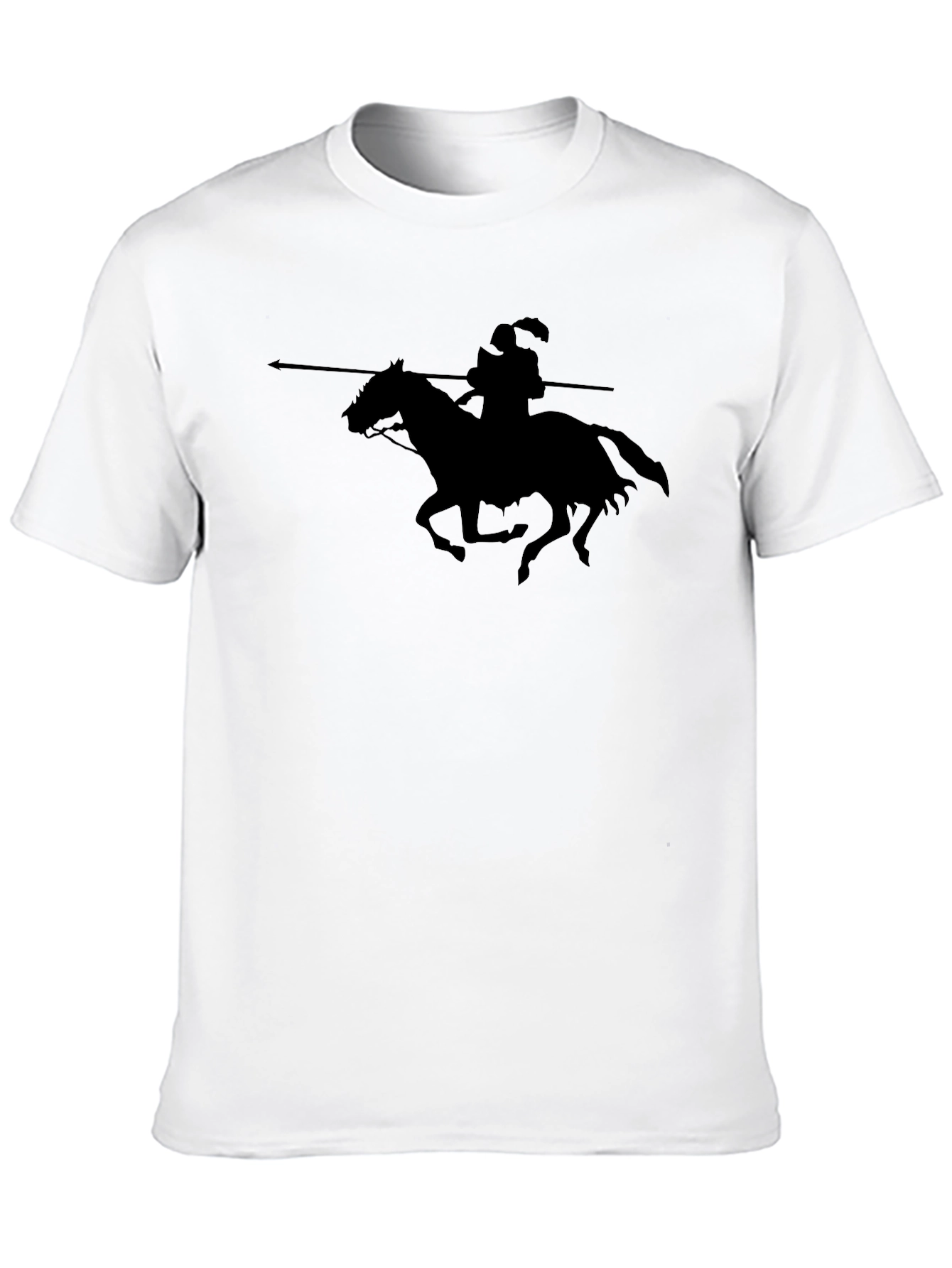 Black Knight Rider T-Shirt - Medieval Warrior Tee