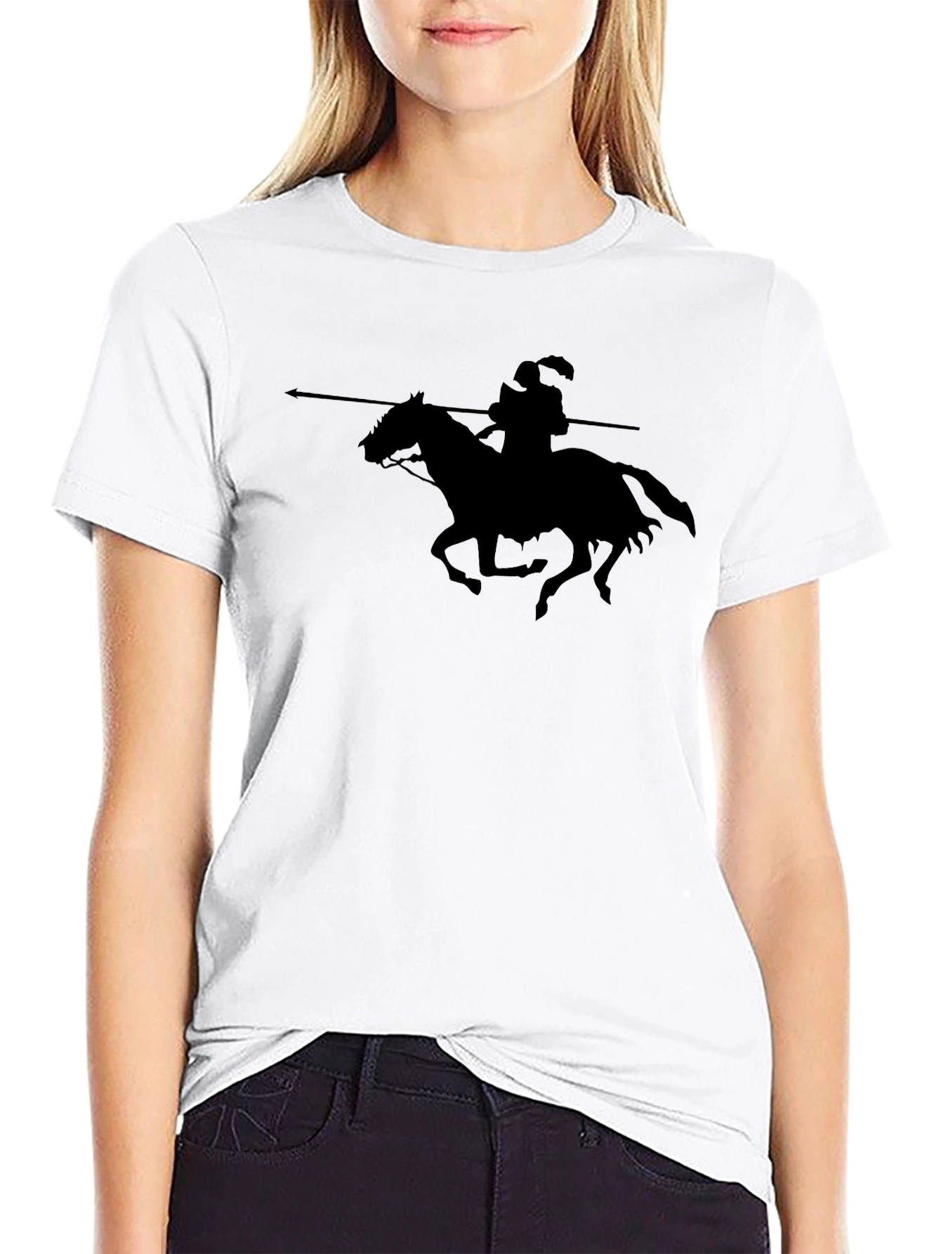 Black Knight Rider T-Shirt - Medieval Warrior Tee