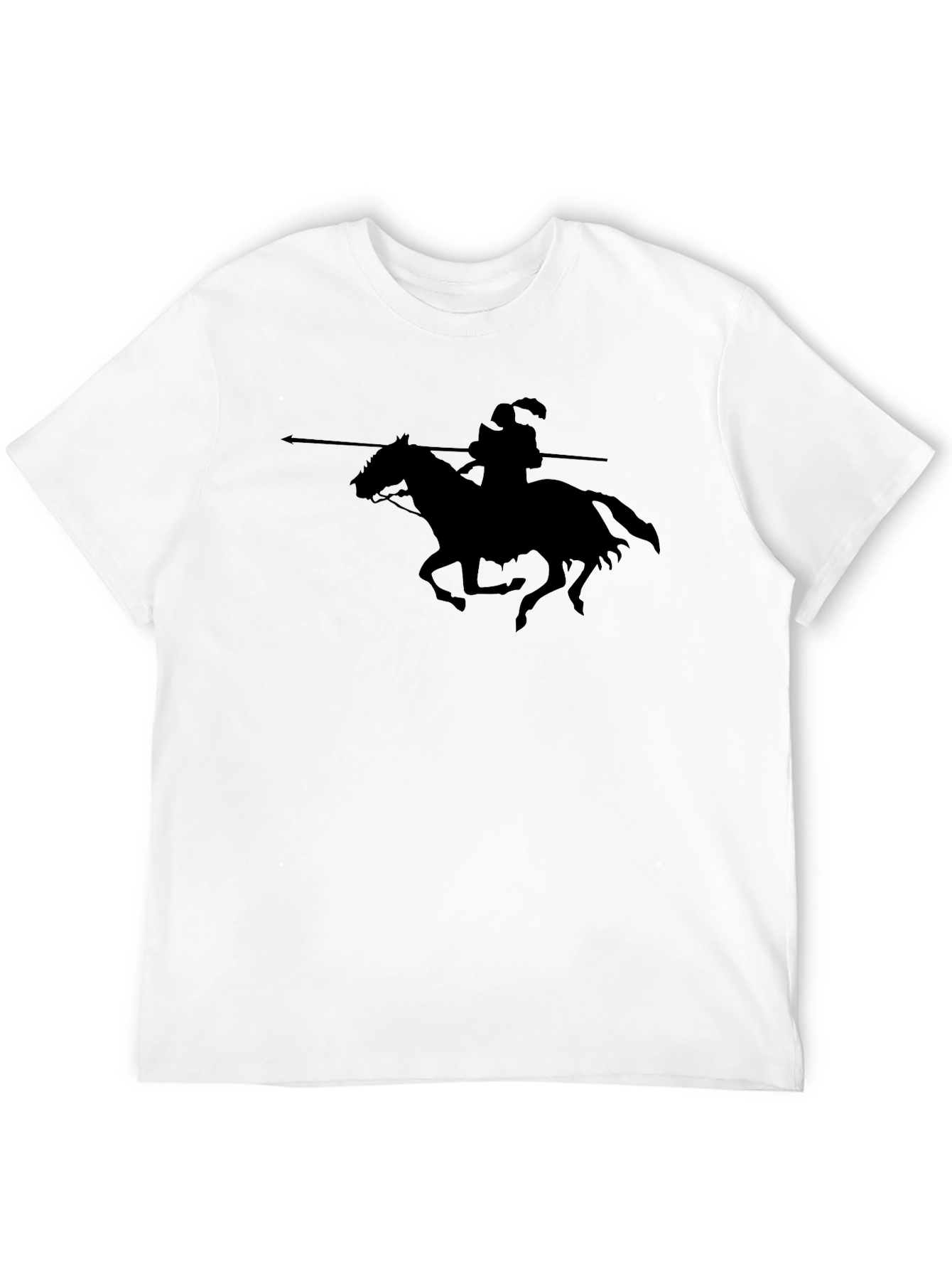 Black Knight Rider T-Shirt - Medieval Warrior Tee