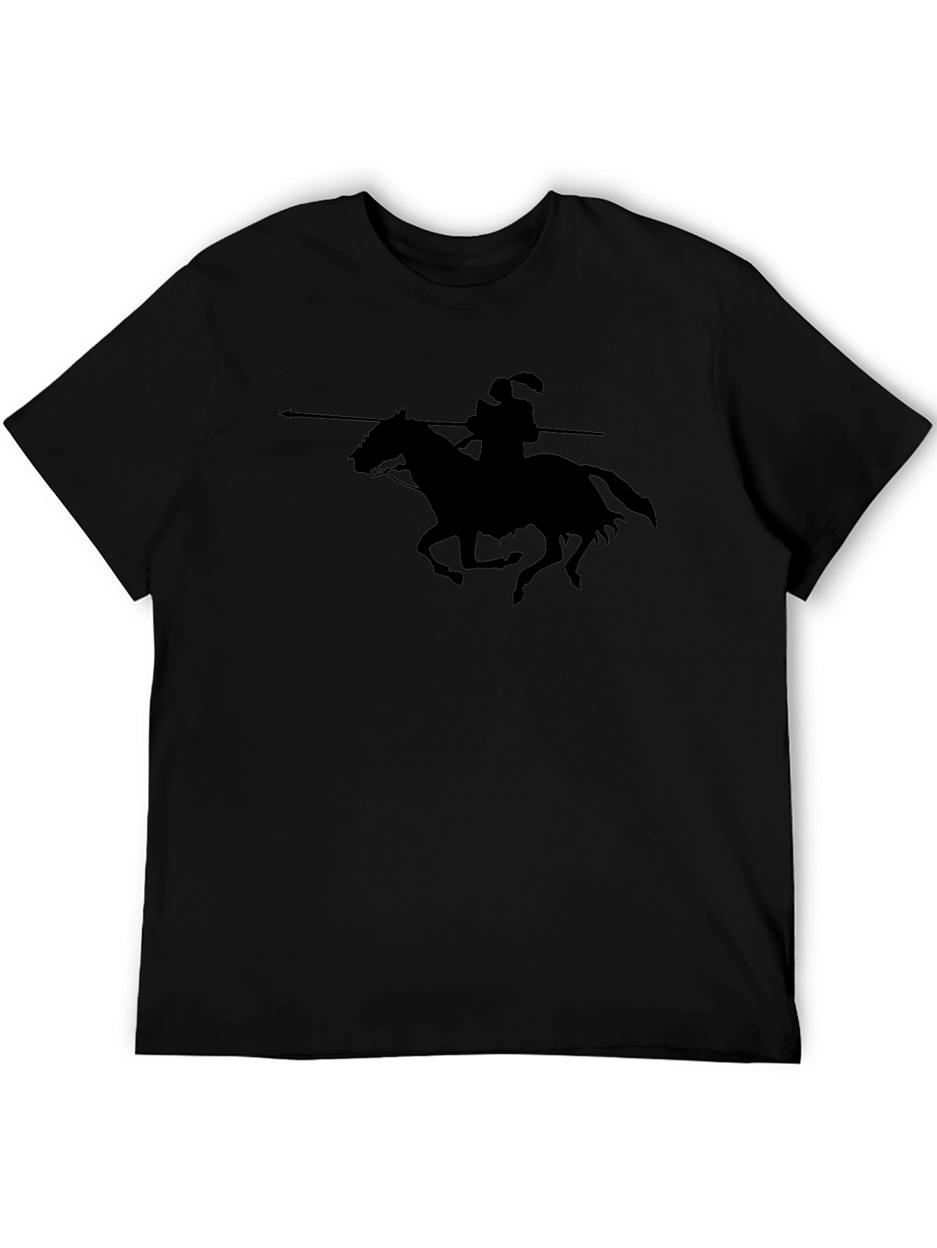Black Knight Rider T-Shirt - Medieval Warrior Tee