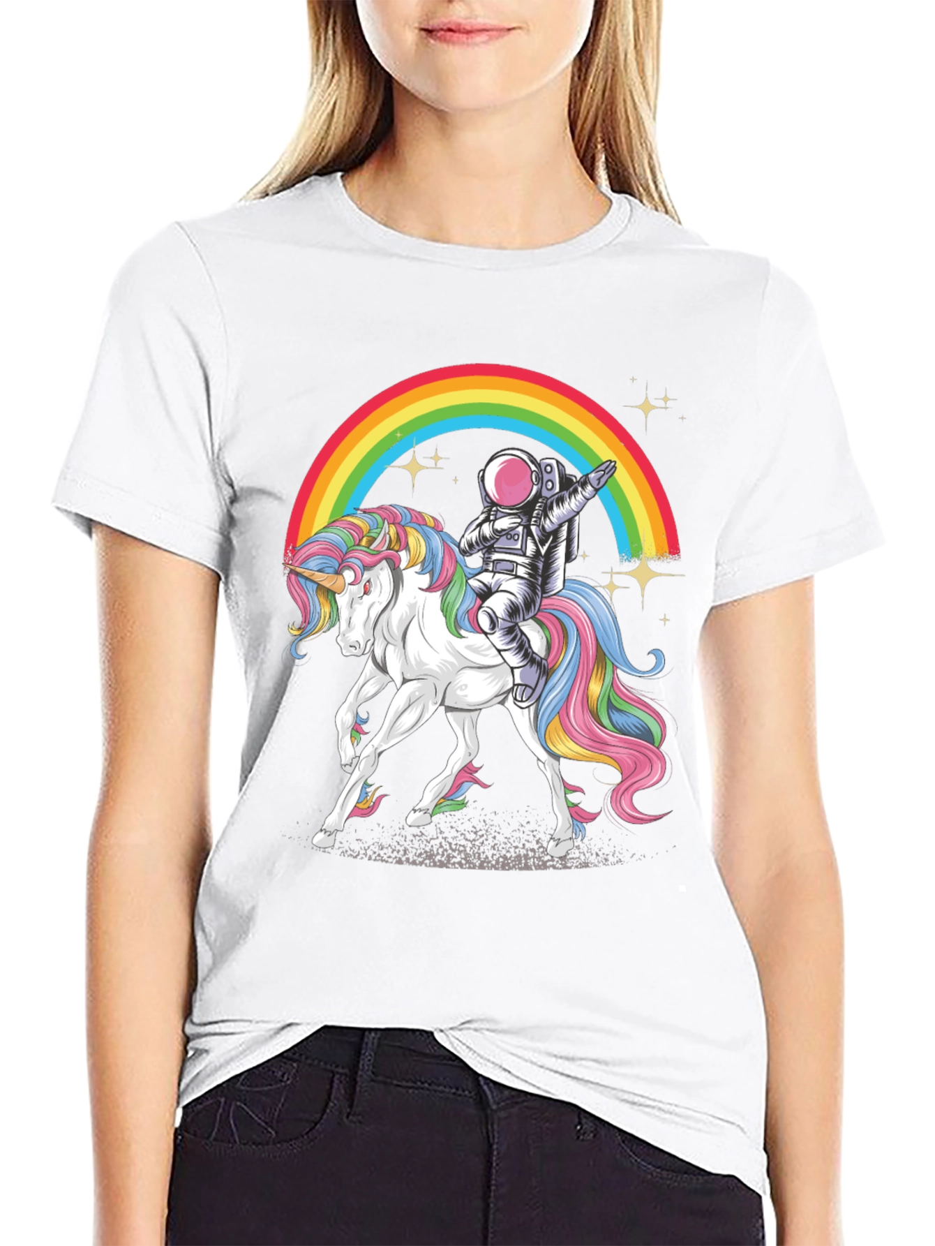 Astronaut Unicorn Rainbow Graphic Tee