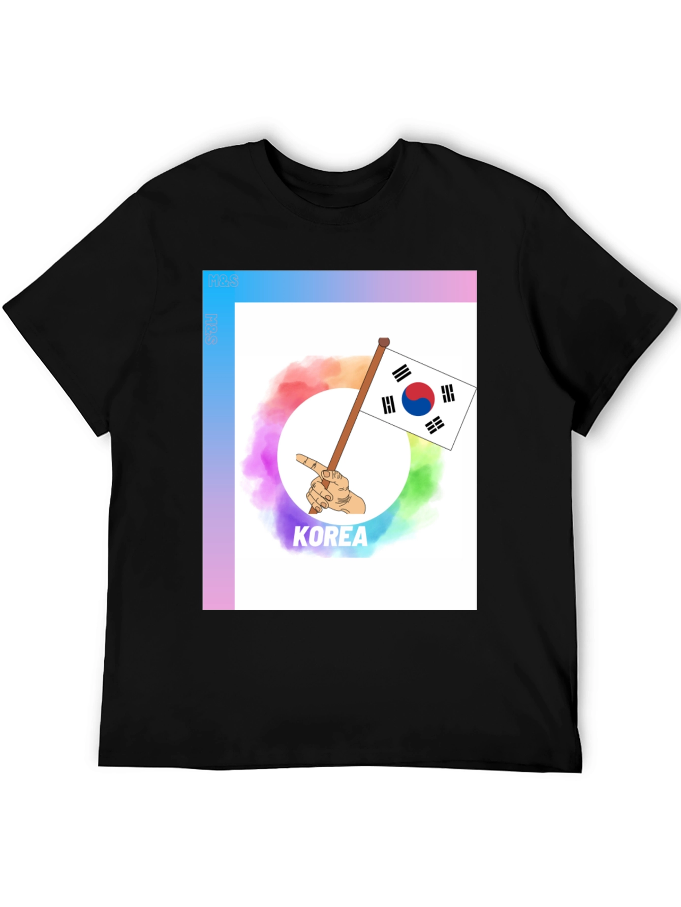 Korea Flag Graphic Tee - Unisex Crew Neck
