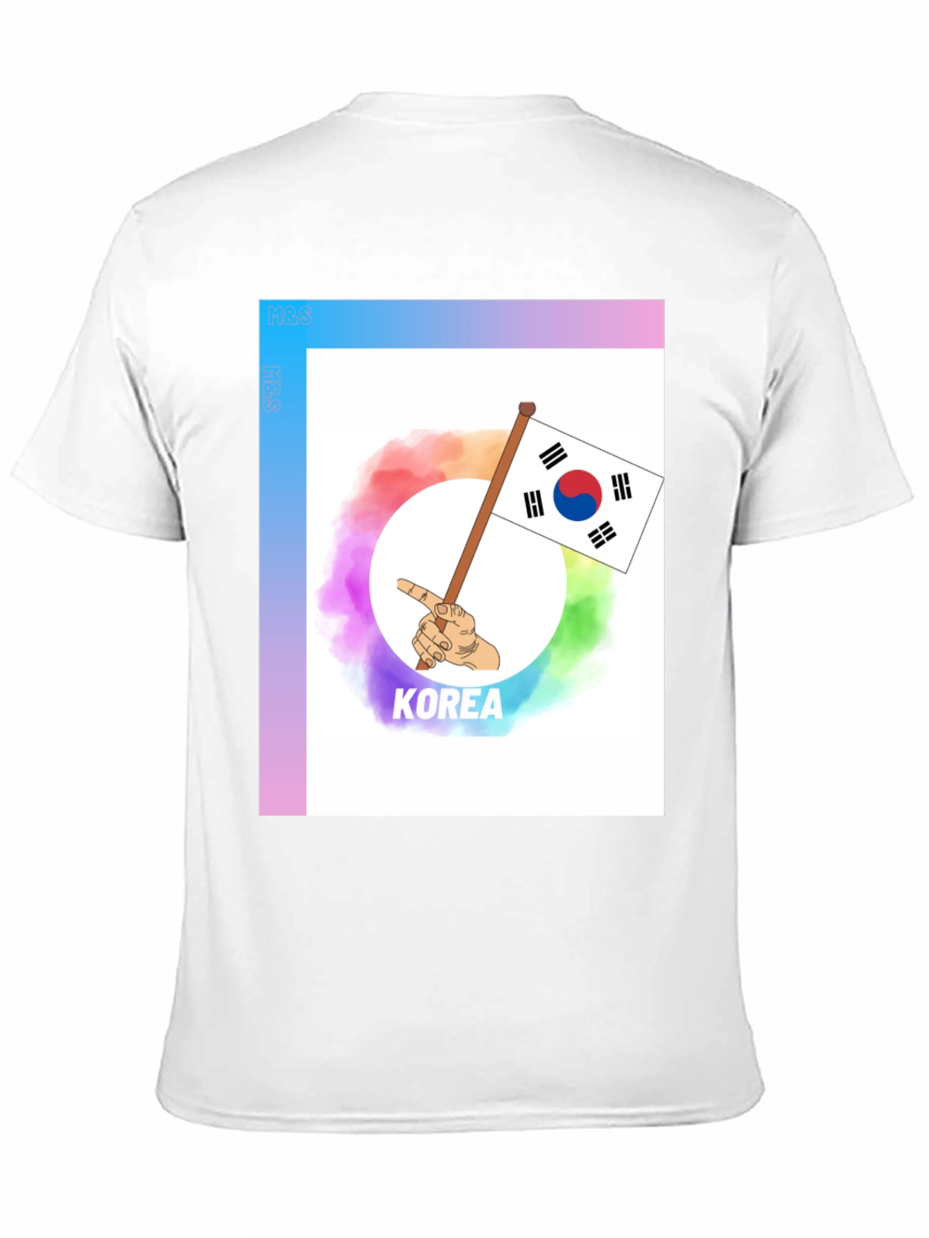 Korea Flag Graphic Tee - Unisex Crew Neck