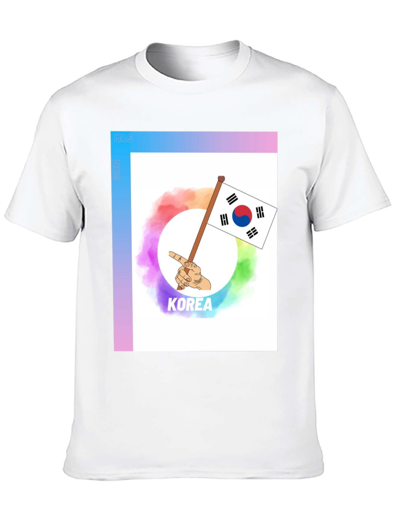 Korea Flag Graphic Tee - Unisex Crew Neck