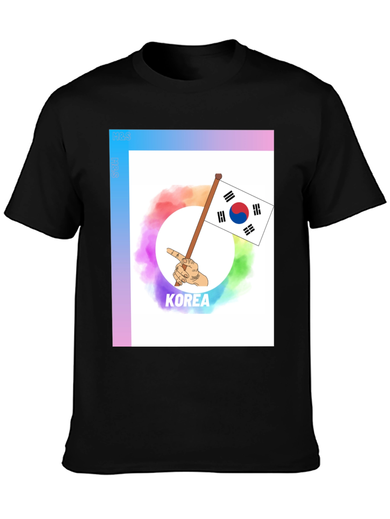 Korea Flag Graphic Tee - Unisex Crew Neck