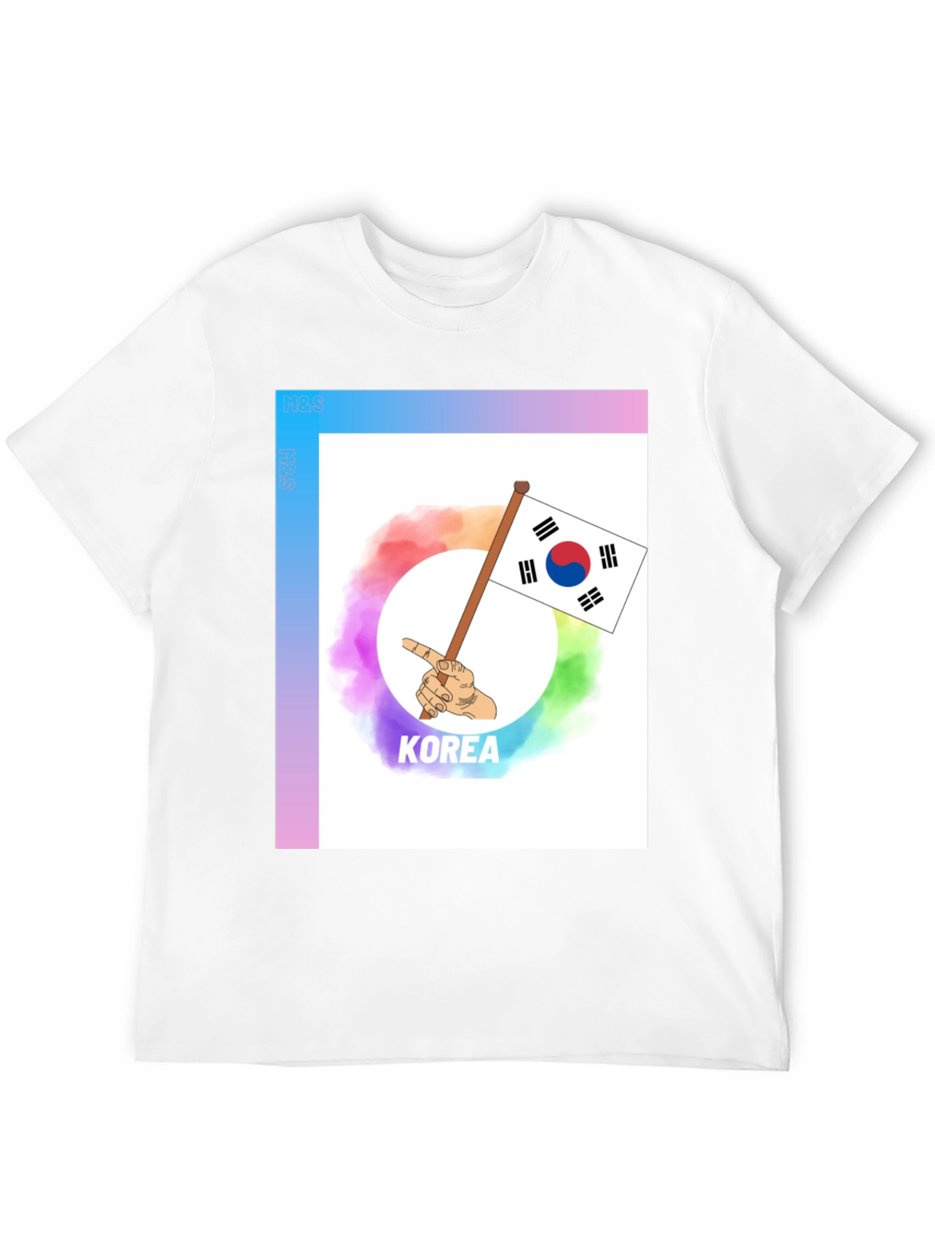 Korea Flag Graphic Tee - Unisex Crew Neck