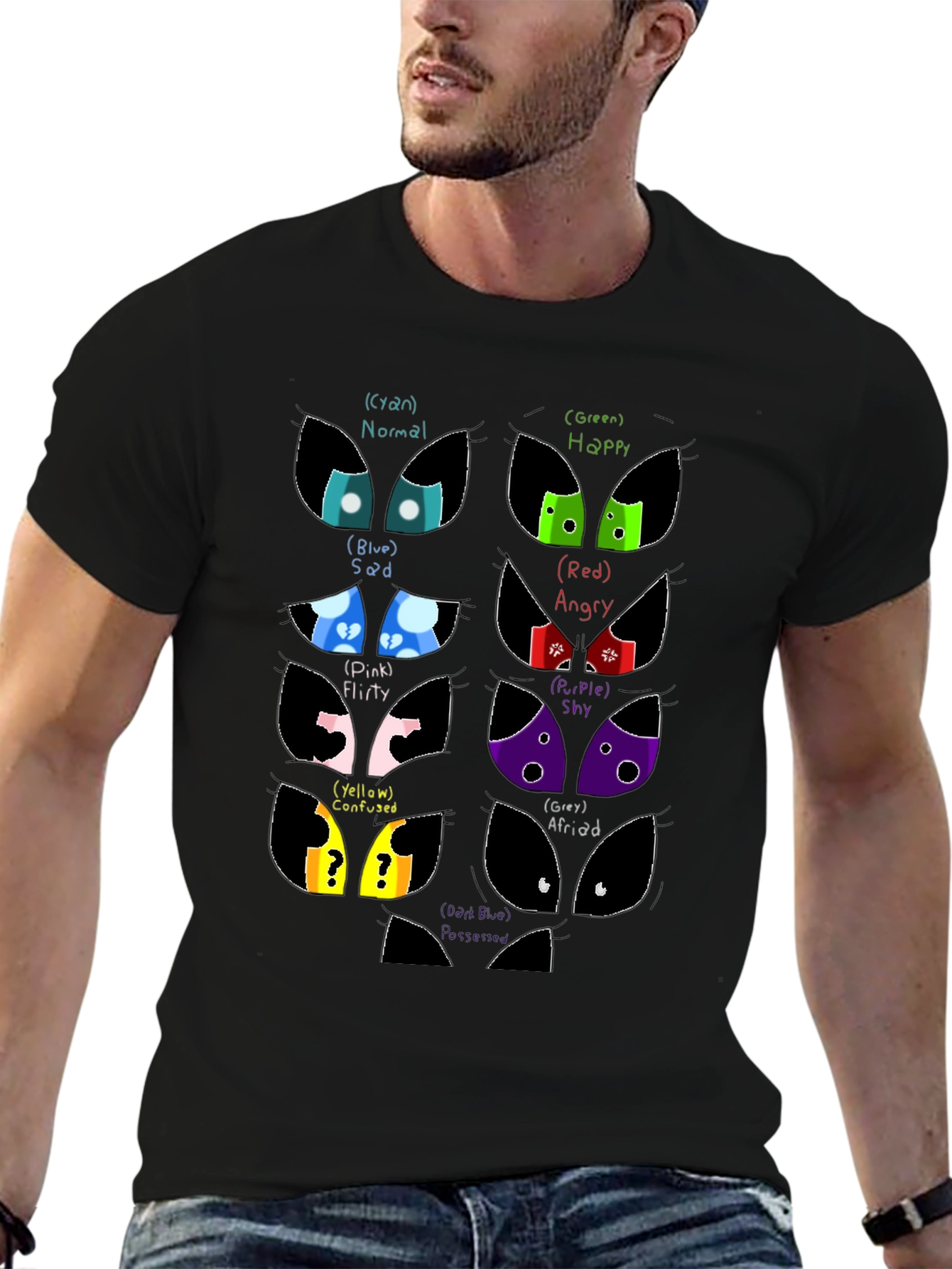 Emotion Eyes Black T-Shirt