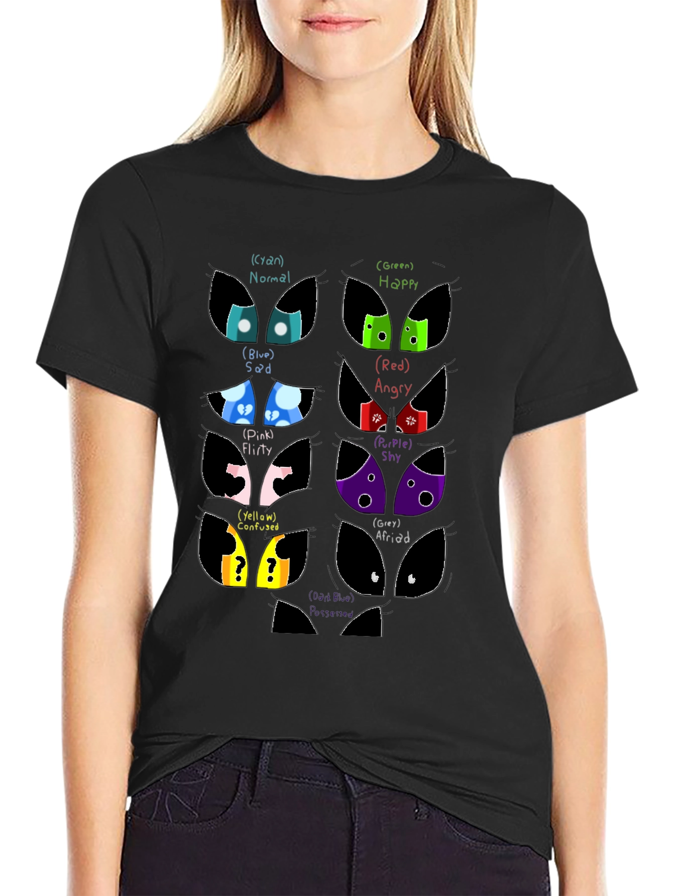 Emotion Eyes Black T-Shirt